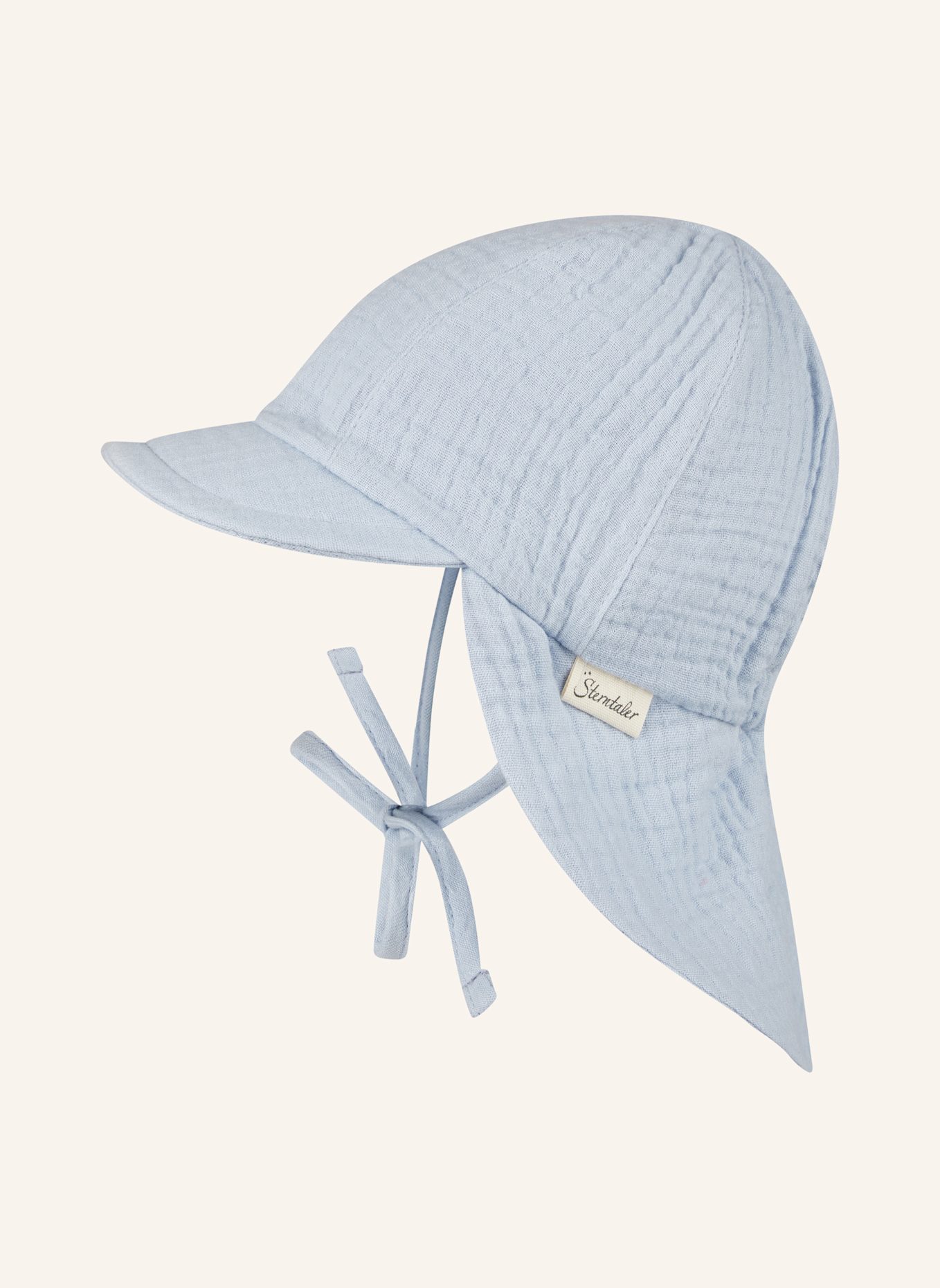 Sterntaler Schirmmütze mit Nackenschutz Musselin: BLAU