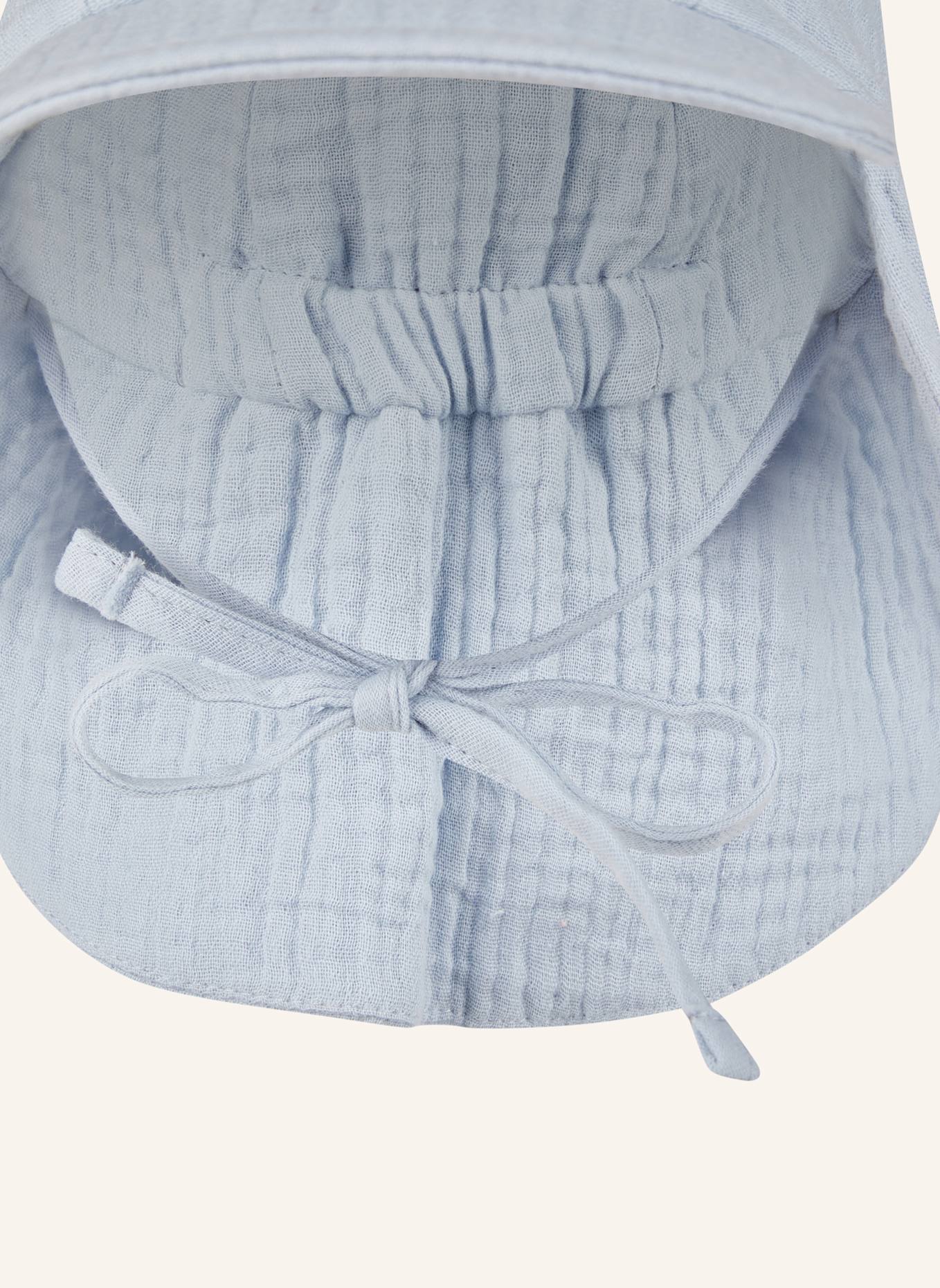 Sterntaler Schirmmütze mit Nackenschutz Musselin: BLAU