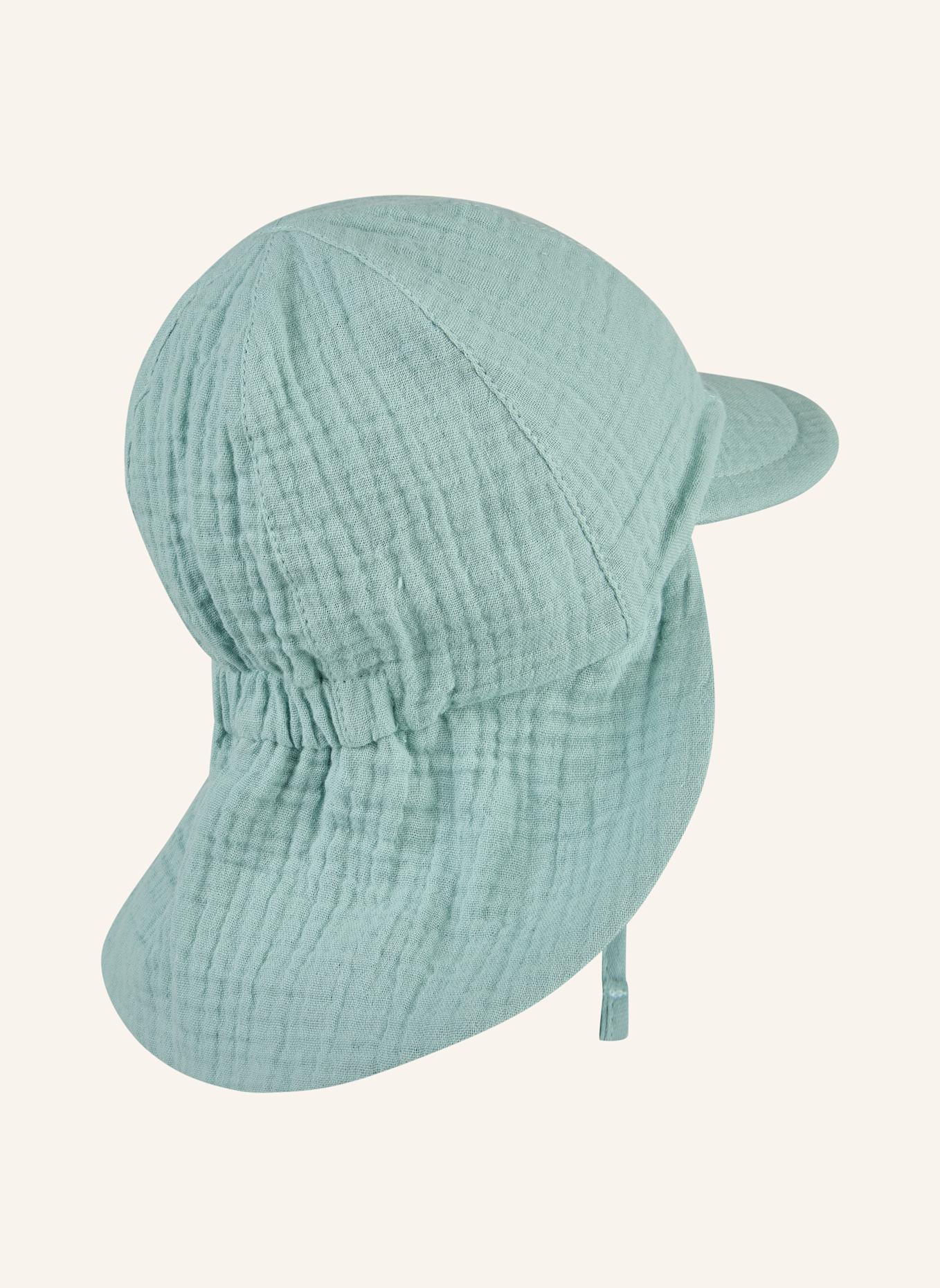 Sterntaler Schirmmütze mit Nackenschutz Musselin: TÜRKIS