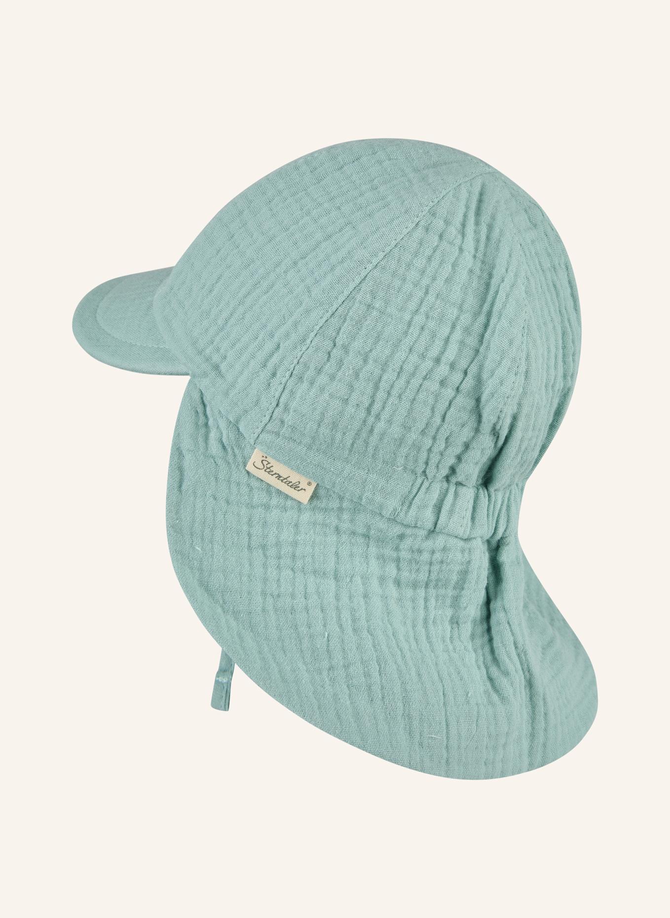 Sterntaler Schirmmütze mit Nackenschutz Musselin: TÜRKIS