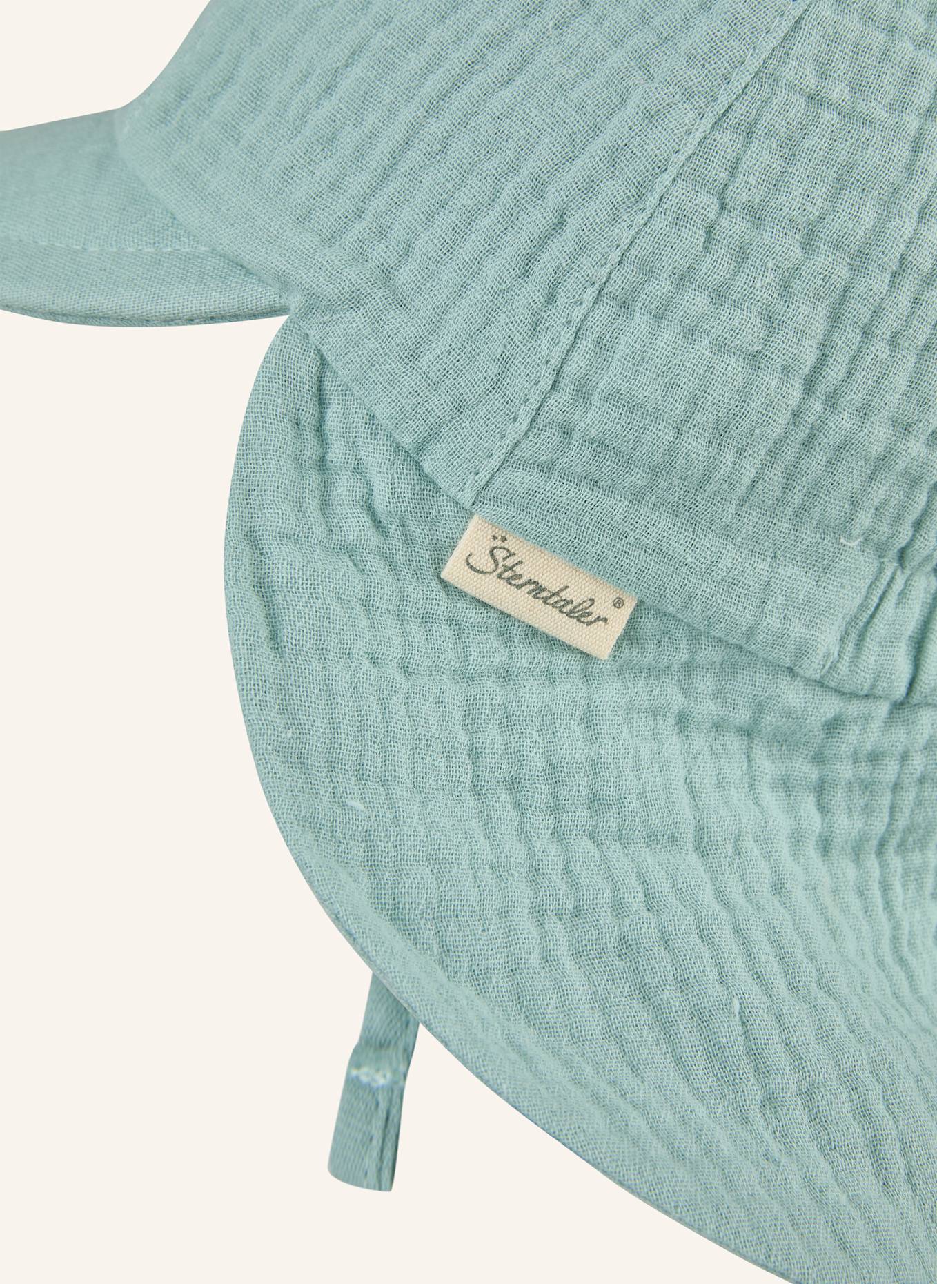 Sterntaler Schirmmütze mit Nackenschutz Musselin: TÜRKIS