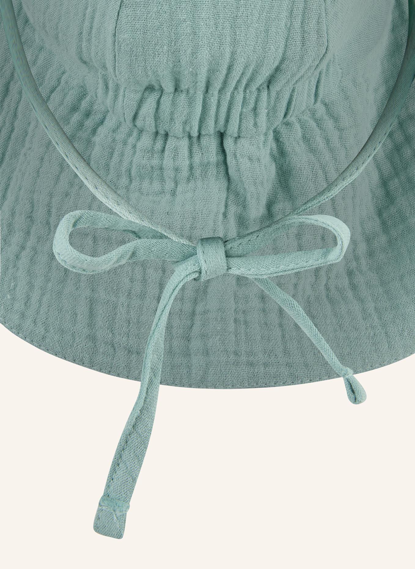 Sterntaler Schirmmütze mit Nackenschutz Musselin: TÜRKIS