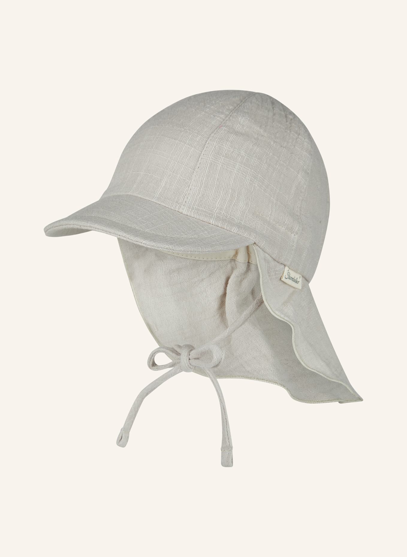 Sterntaler Schirmmütze mit Nackenschutz uni: HELLGRAU