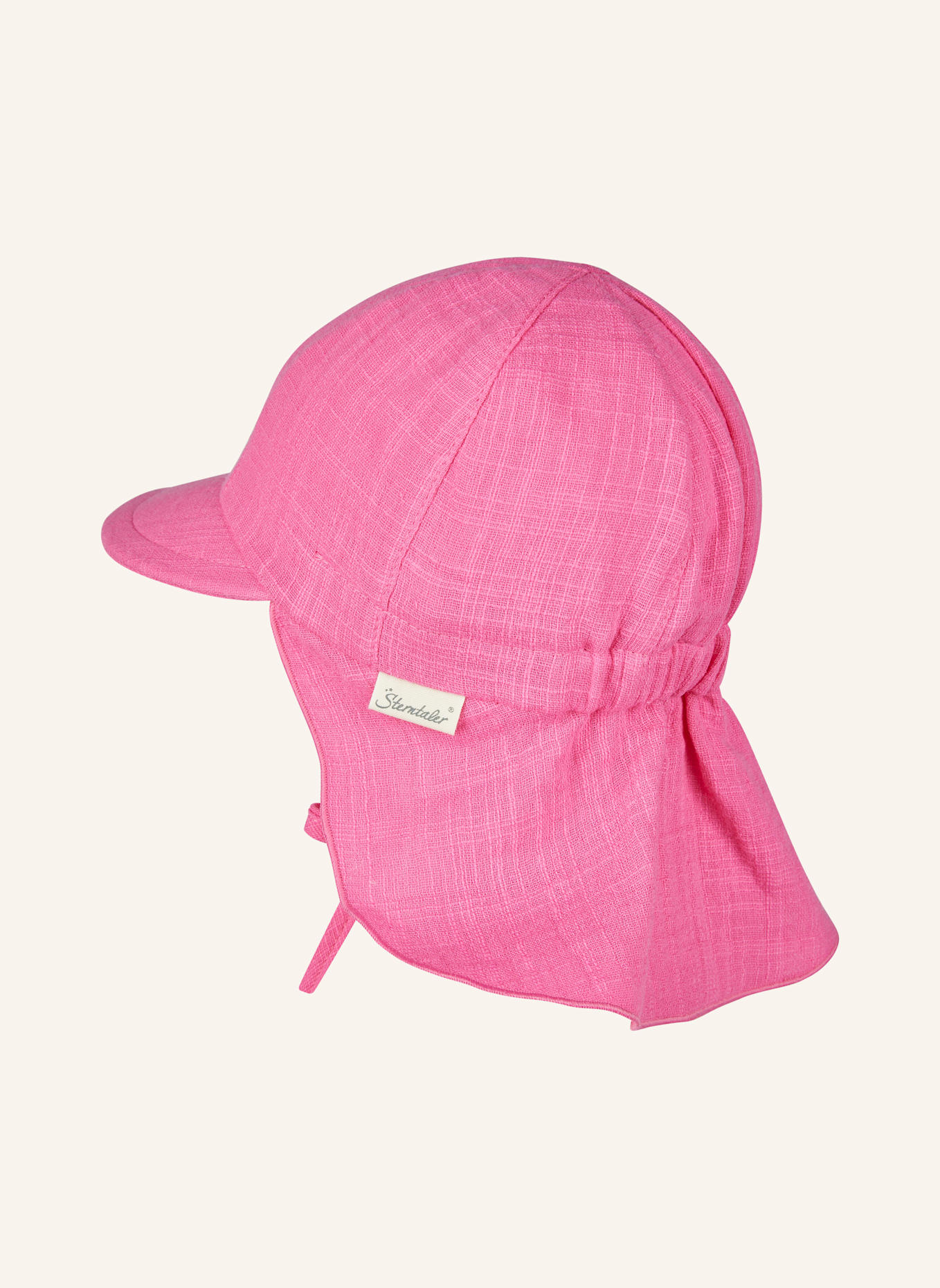 Sterntaler Schirmmütze mit Nackenschutz uni: PINK