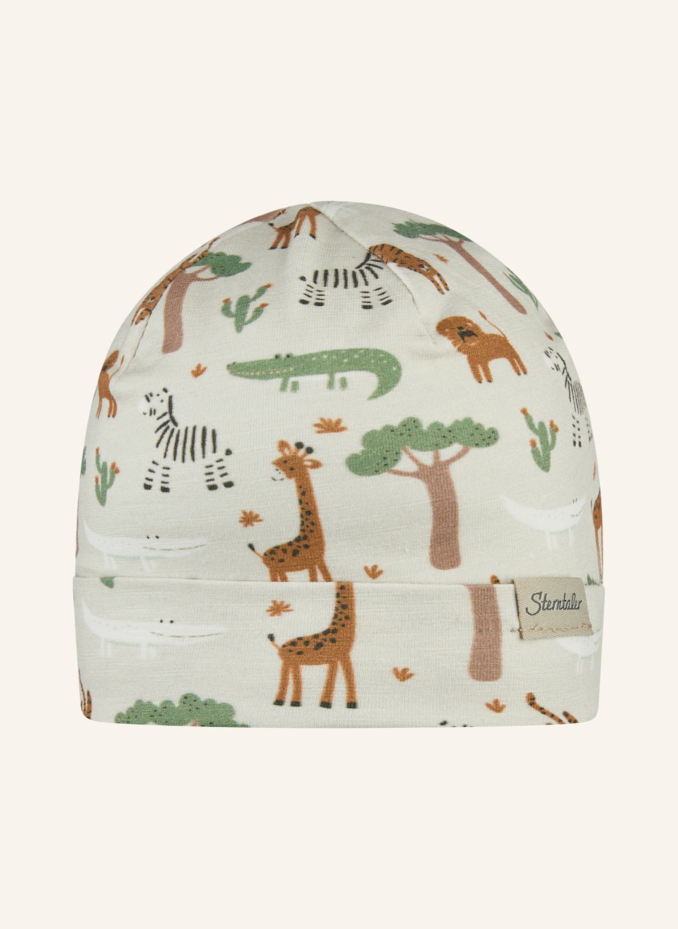 Sterntaler Beanie Safaritiere: HELLGRAU