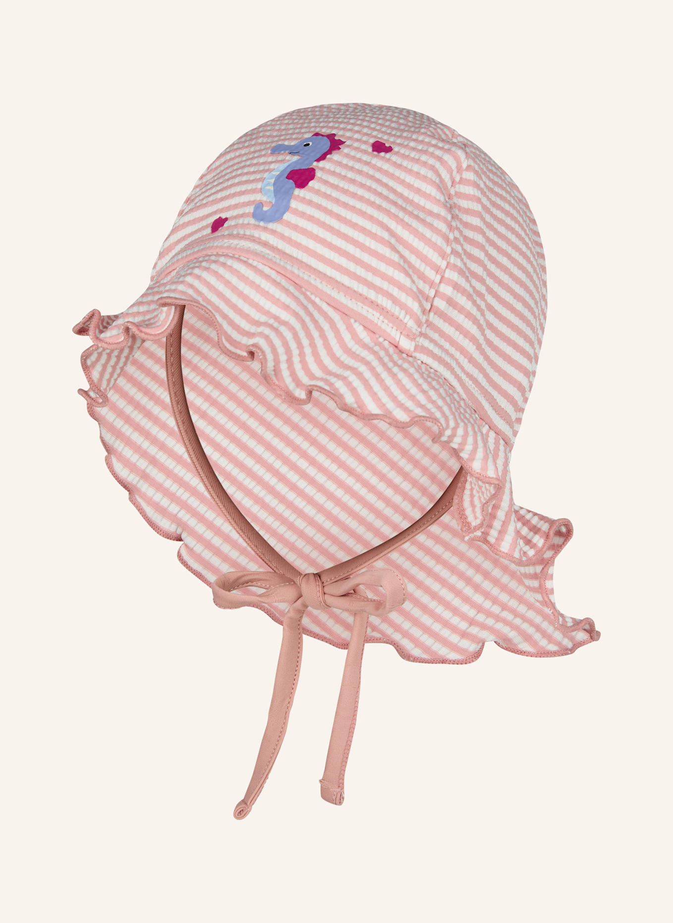 Sterntaler Schirmmütze mit Nackenschutz Seepferd: HELLROSA