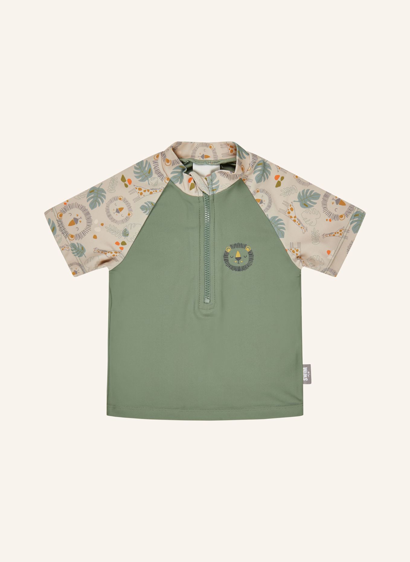 Sterntaler Badeshirt kurzarm Löwe: DUNKELGRÜN