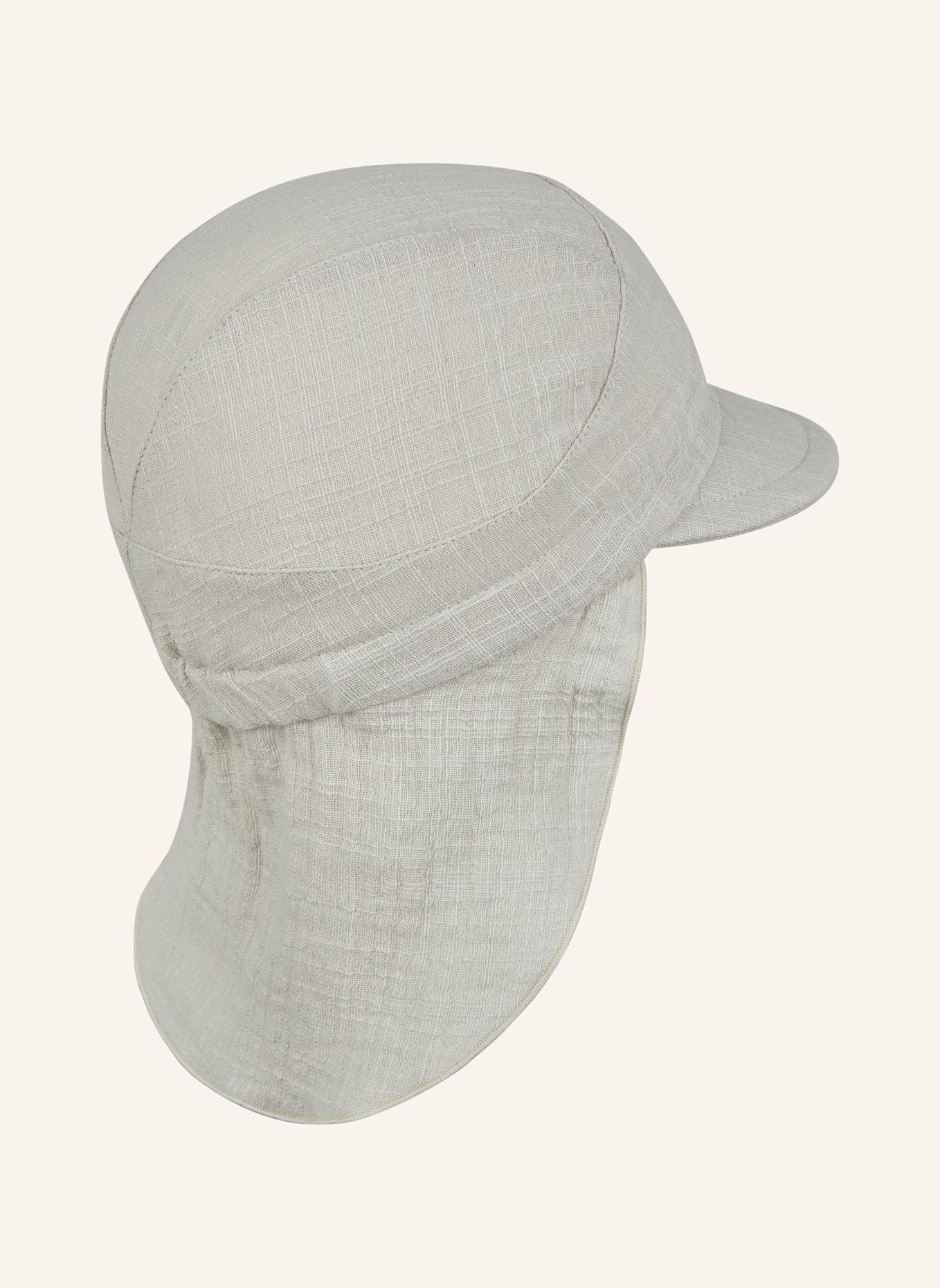 Sterntaler Schirmmütze mit Nackenschutz einfarbig: HELLGRAU