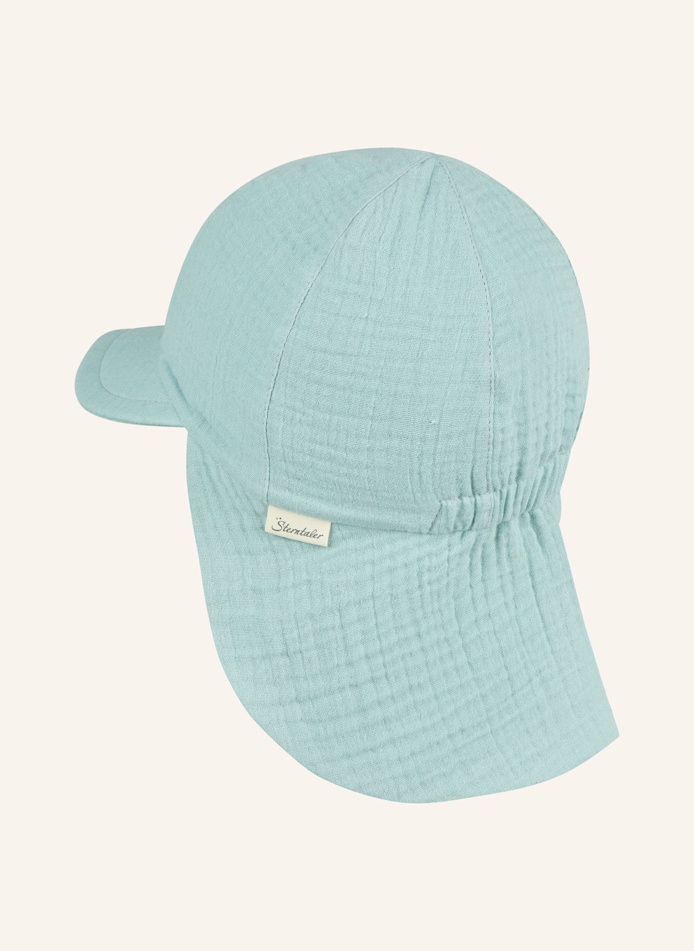 Sterntaler Schirmmütze mit Nackenschutz Musselin: TÜRKIS