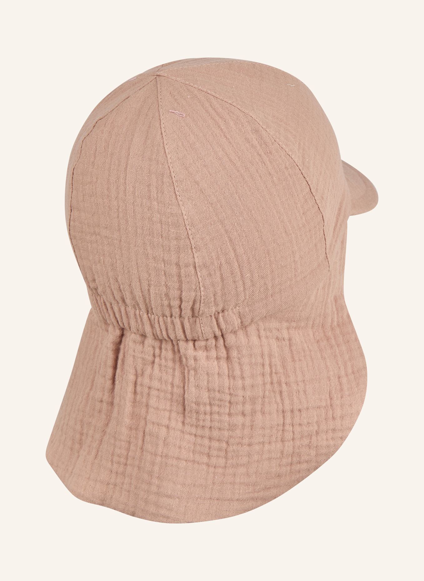 Sterntaler Schirmmütze mit Nackenschutz Musselin: TAUPE