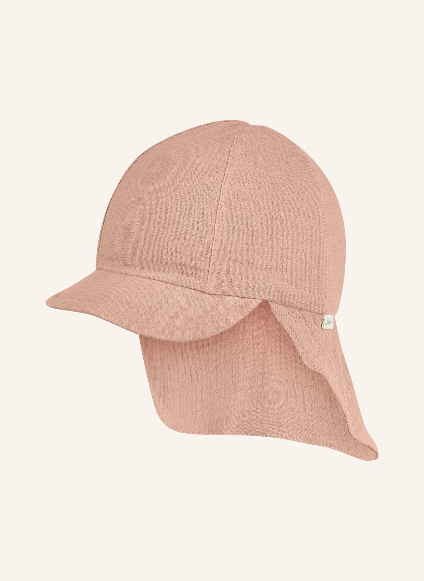 Sterntaler Schirmmütze mit Nackenschutz Musselin: TAUPE