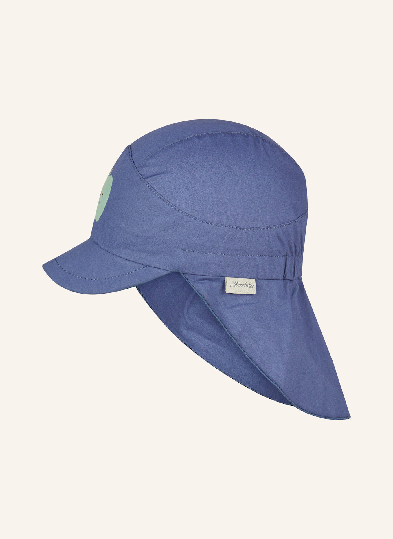 Sterntaler Schirmmütze mit Nackenschutz Apfel: BLAU