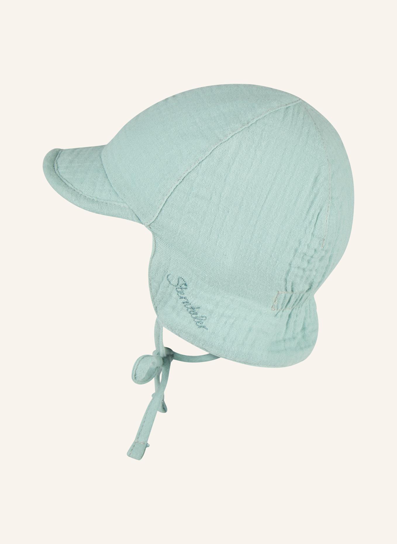 Sterntaler Schirmmütze mit Nackenschutz Wende: TÜRKIS