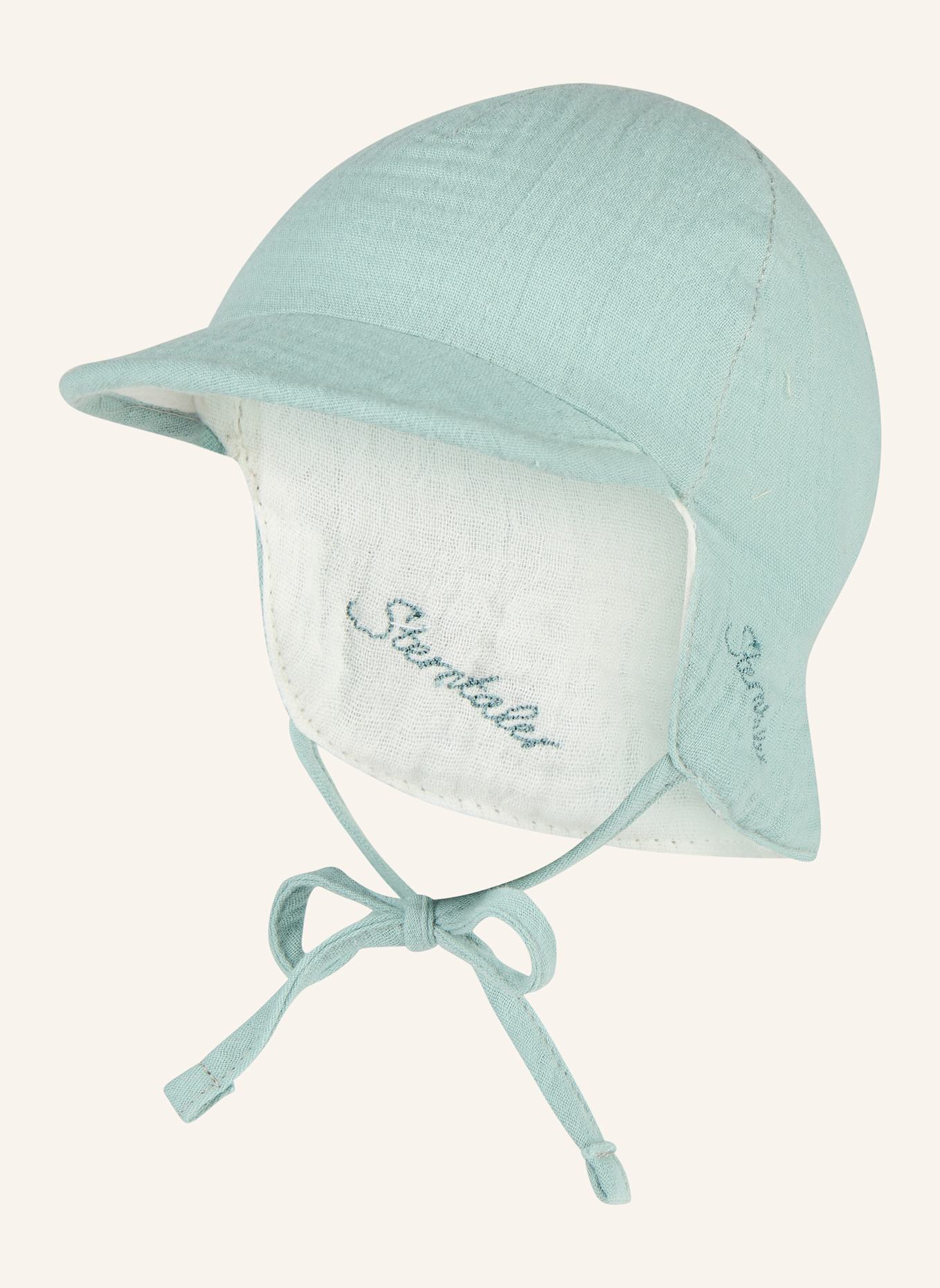 Sterntaler Schirmmütze mit Nackenschutz Wende: TÜRKIS