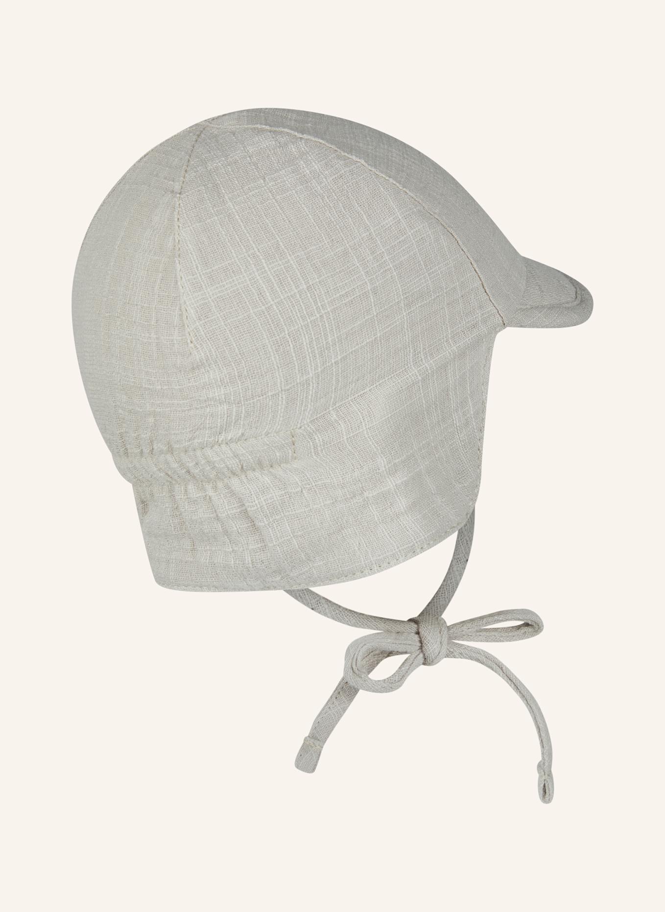 Sterntaler Schirmmütze mit Nackenschutz uni: HELLGRAU
