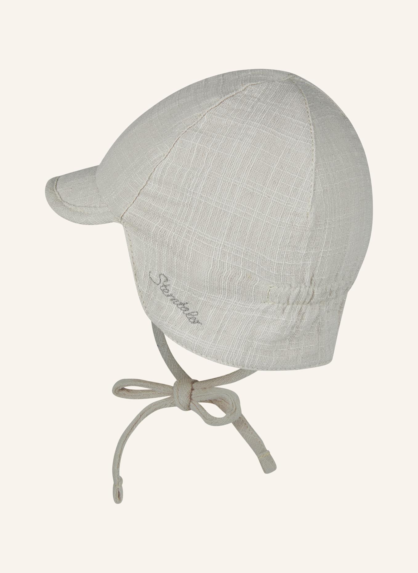 Sterntaler Schirmmütze mit Nackenschutz uni: HELLGRAU