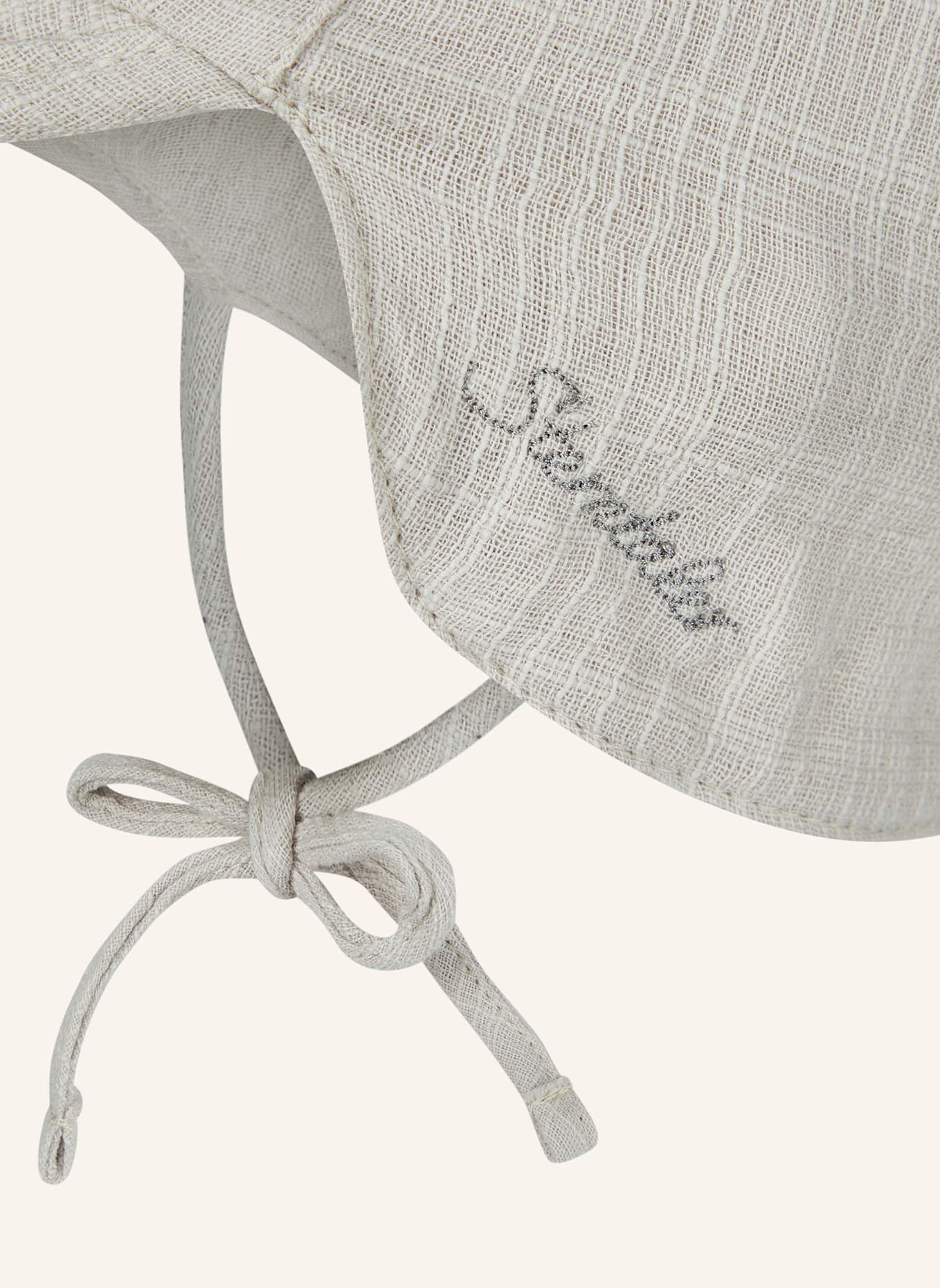 Sterntaler Schirmmütze mit Nackenschutz uni: HELLGRAU