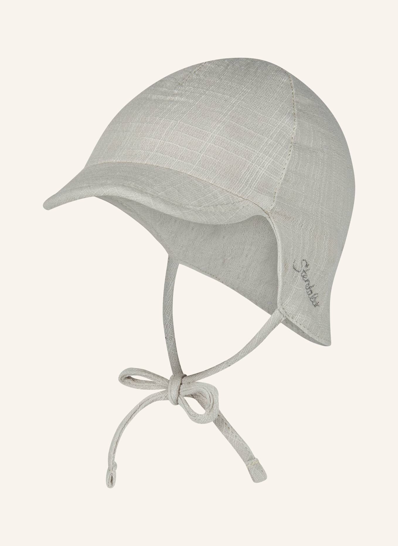Sterntaler Schirmmütze mit Nackenschutz uni: HELLGRAU