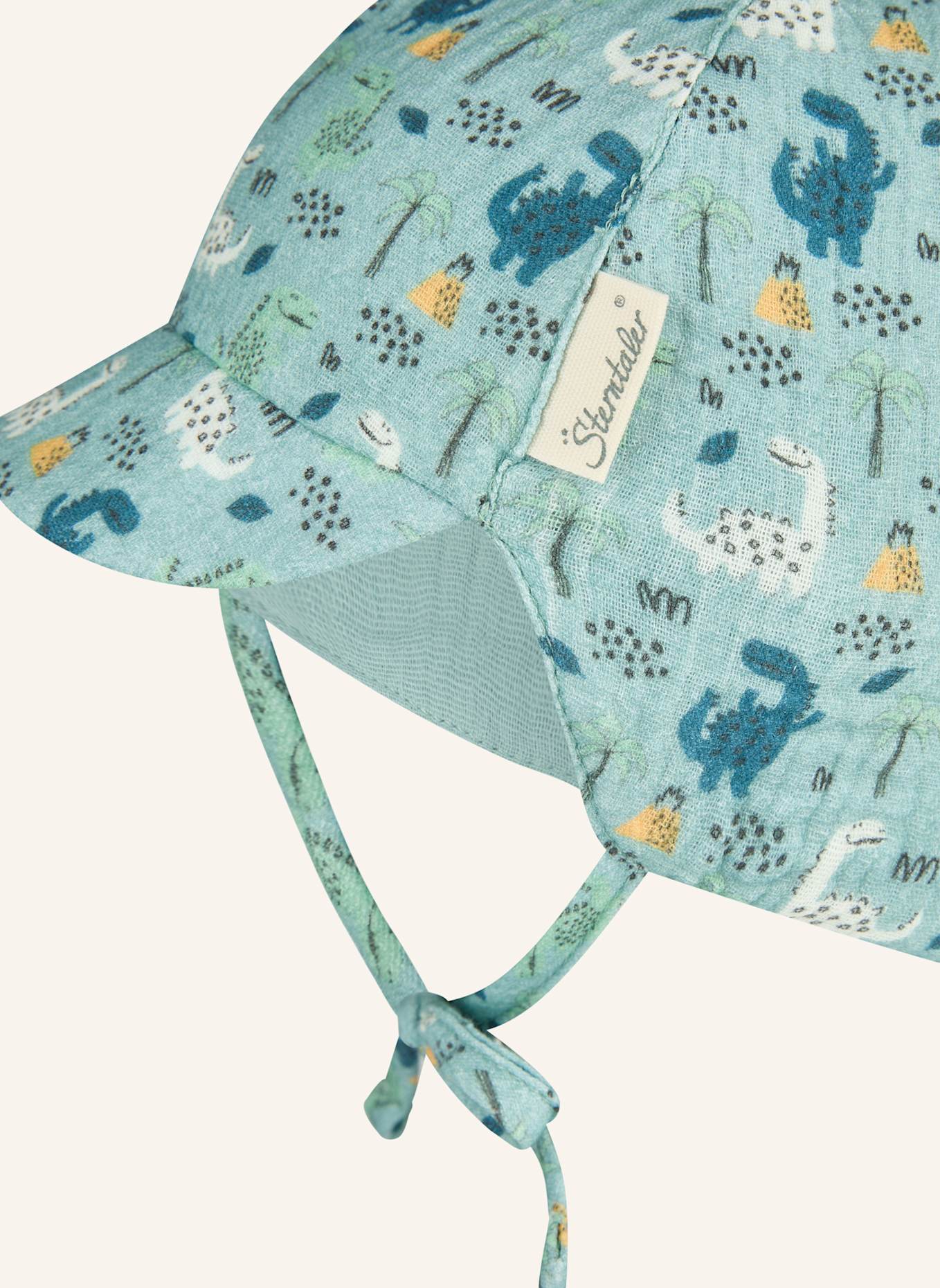 Sterntaler Schirmmütze mit Nackenschutz Dinos: TÜRKIS