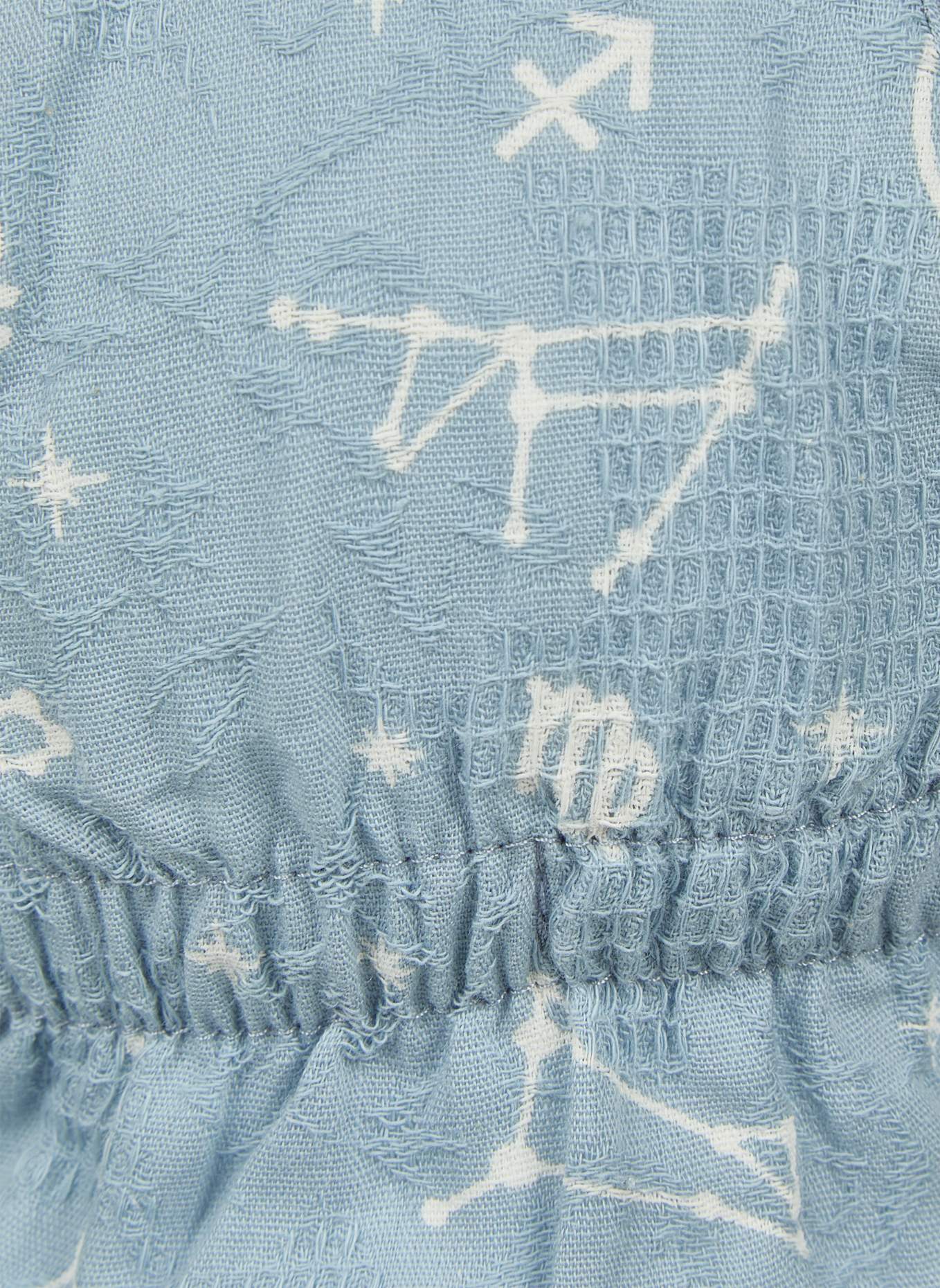 Sterntaler Schirmmütze mit Nackenschutz Sternbild: HELLBLAU