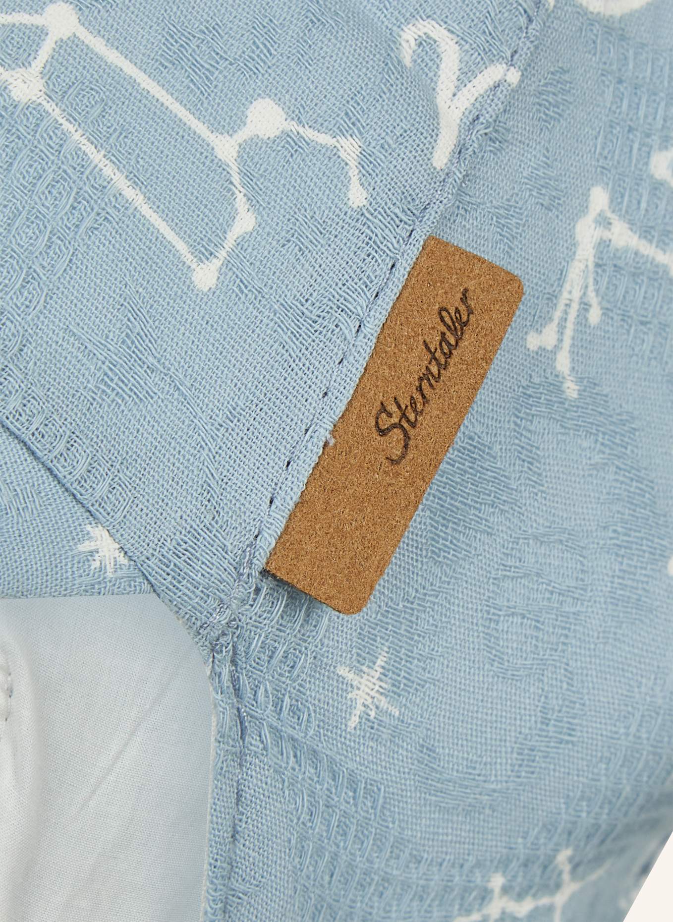 Sterntaler Schirmmütze mit Nackenschutz Sternbild: HELLBLAU