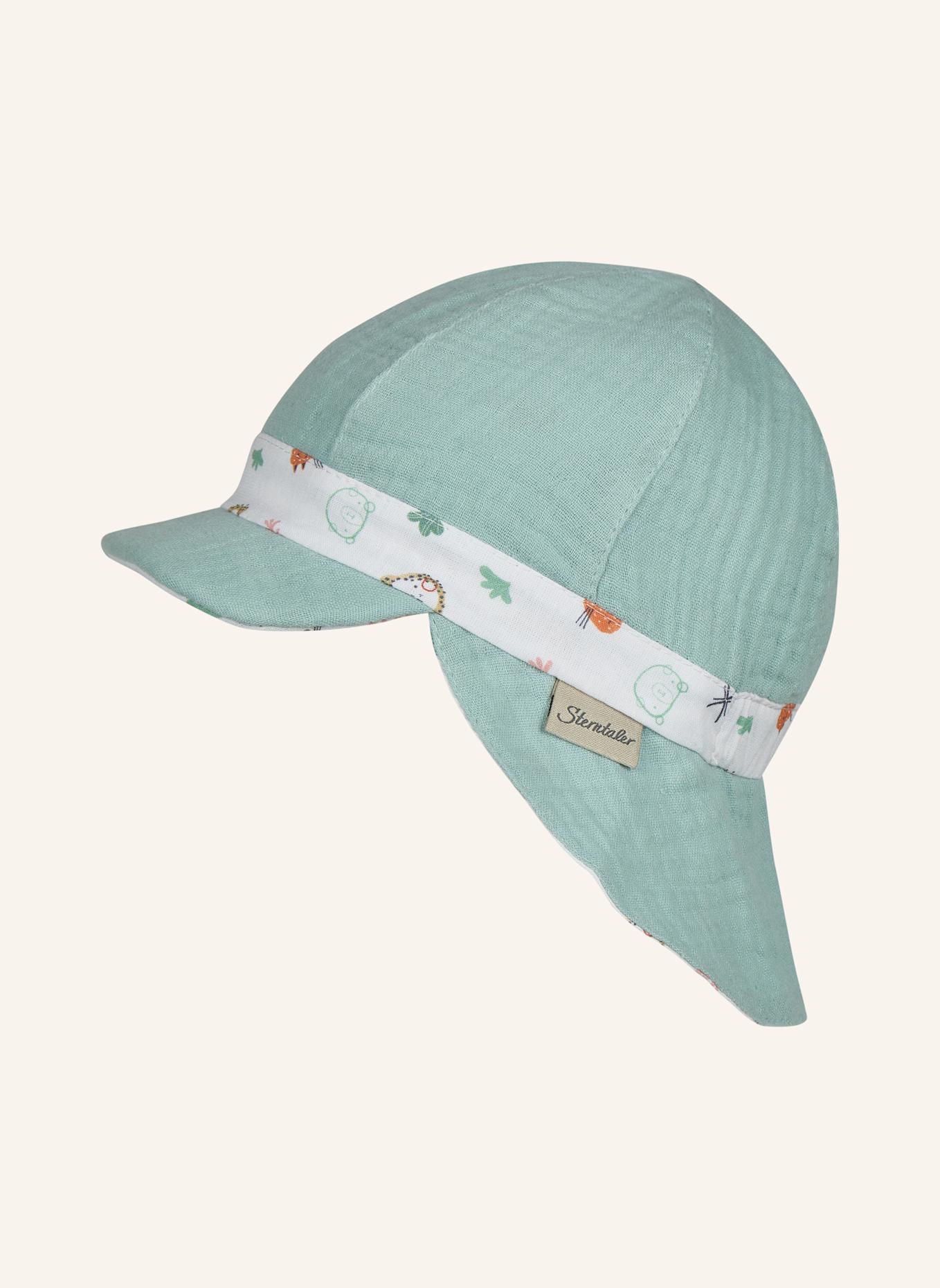 Sterntaler Wende-Schirmmütze Tiere: TÜRKIS