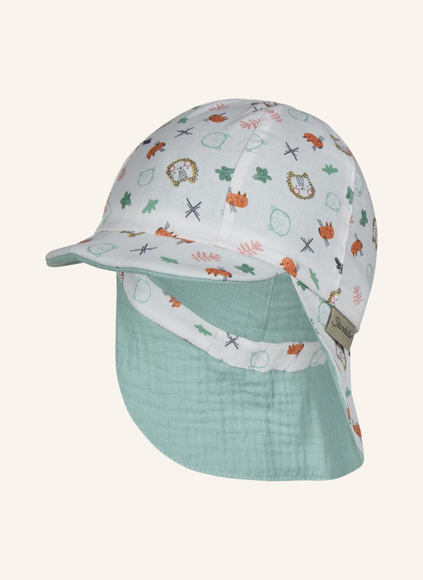Sterntaler Wende-Schirmmütze Tiere: TÜRKIS