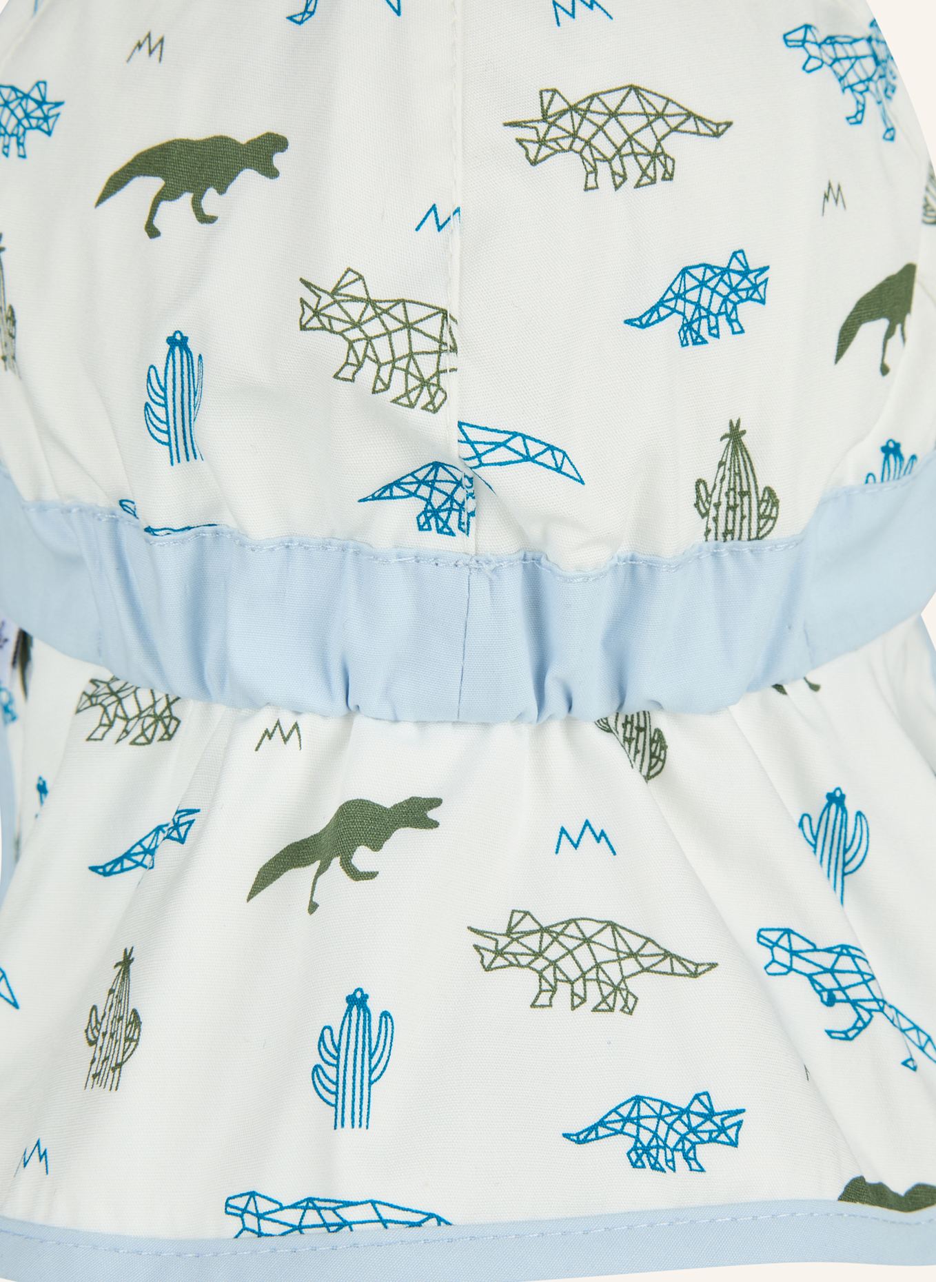 Sterntaler Schirmmütze mit Nackenschutz Saurier: WEISS