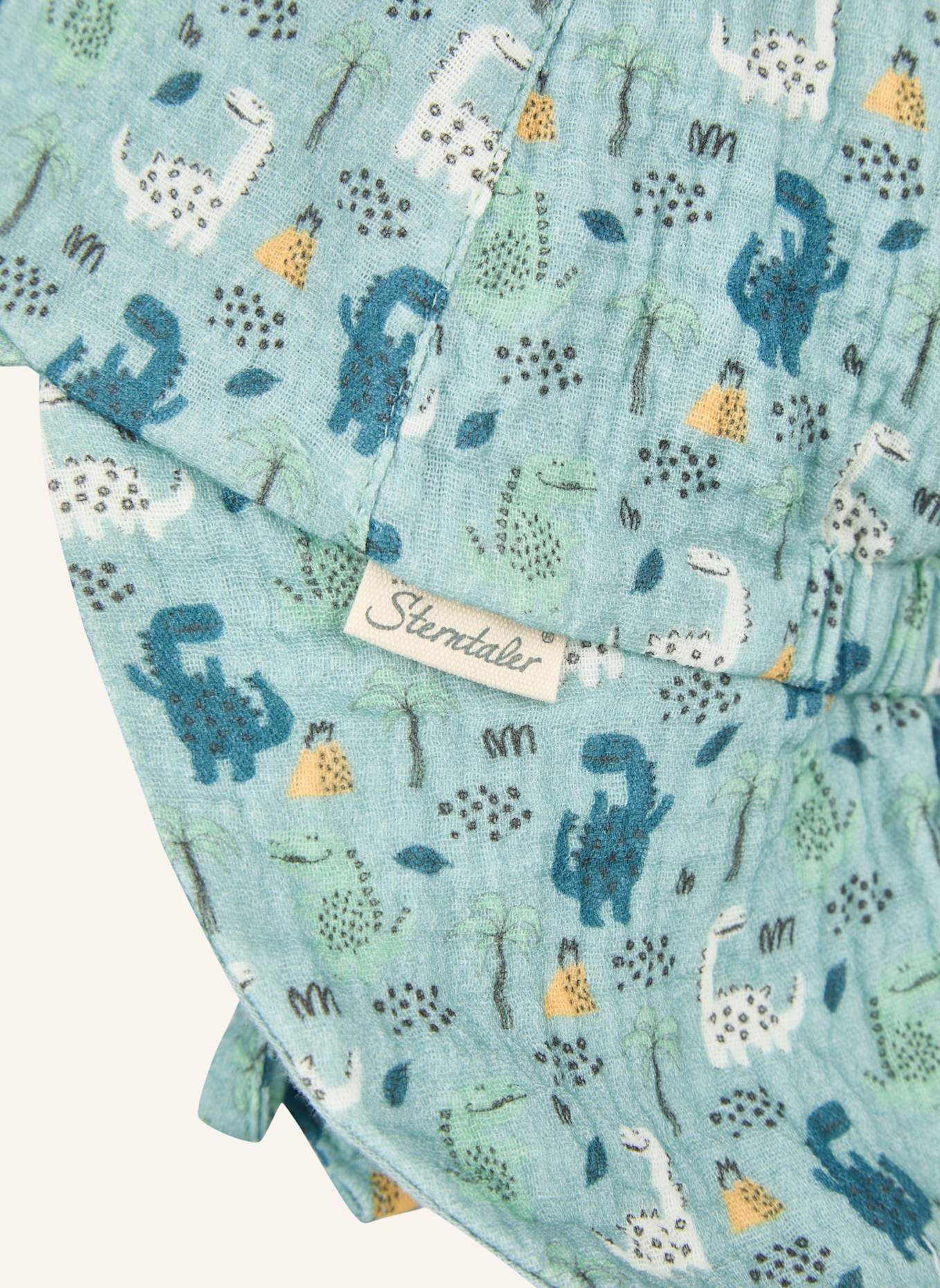 Sterntaler Schirmmütze mit Nackenschutz Dinos: TÜRKIS