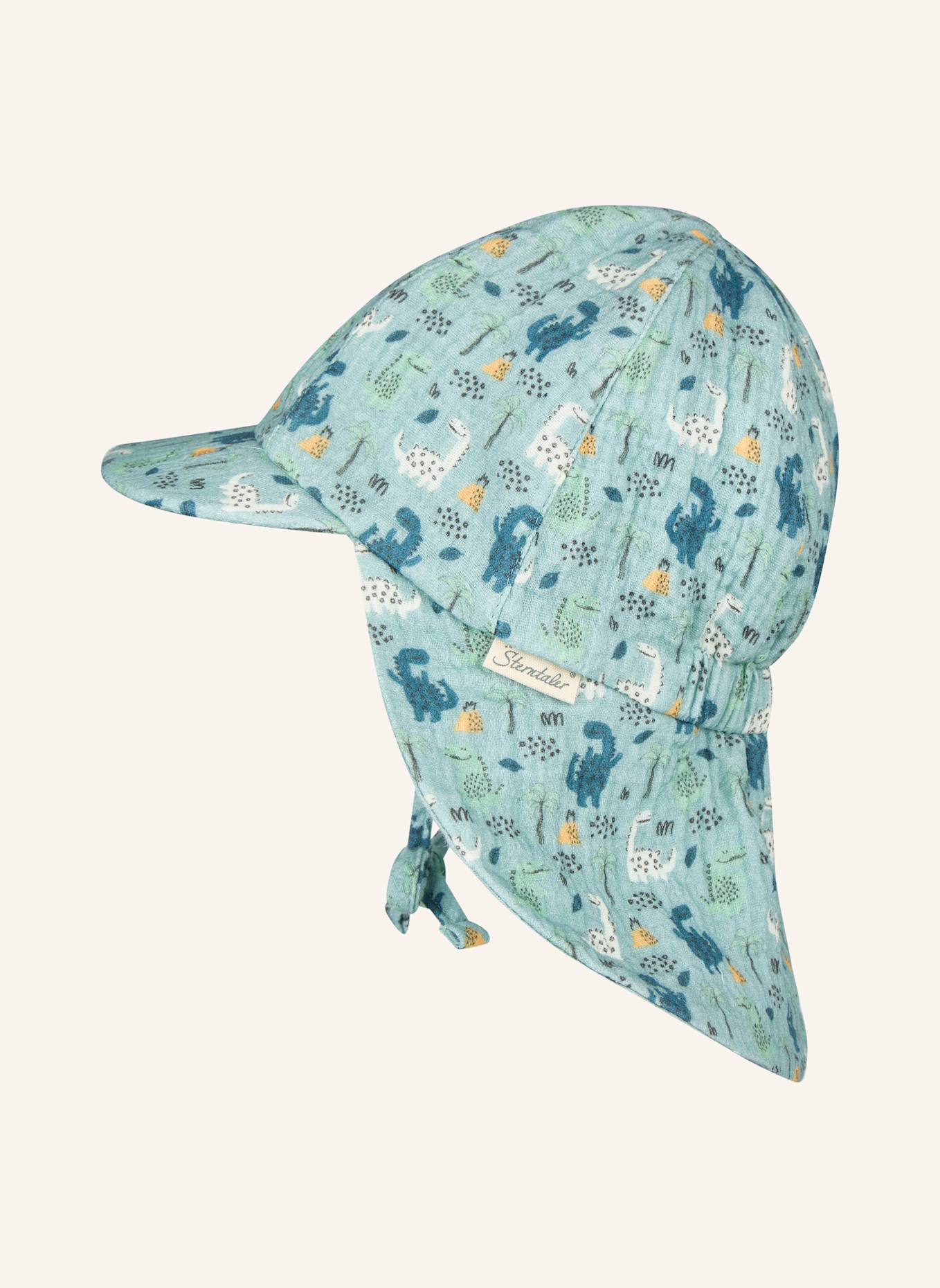 Sterntaler Schirmmütze mit Nackenschutz Dinos: TÜRKIS