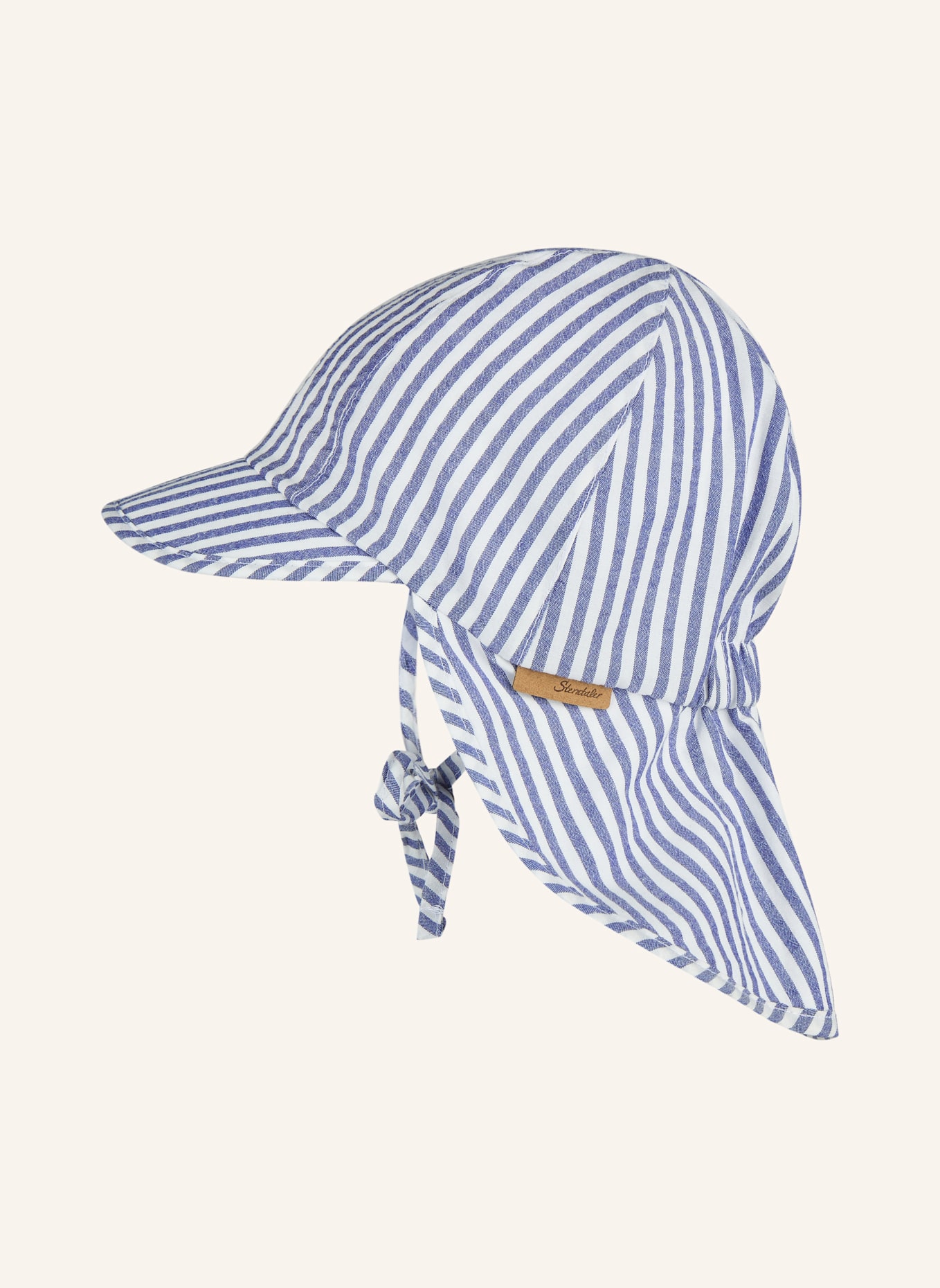 Sterntaler Schirmmütze mit Nackenschutz gestreift: BLAU