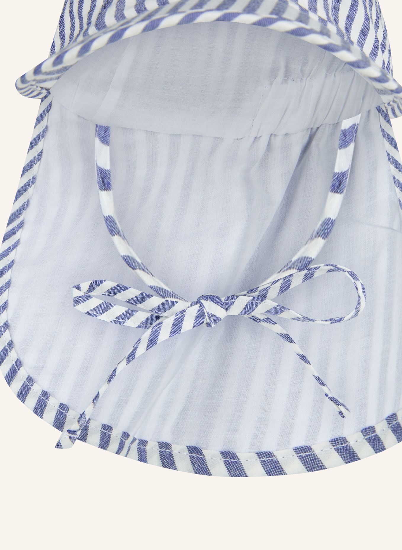 Sterntaler Schirmmütze mit Nackenschutz gestreift: BLAU