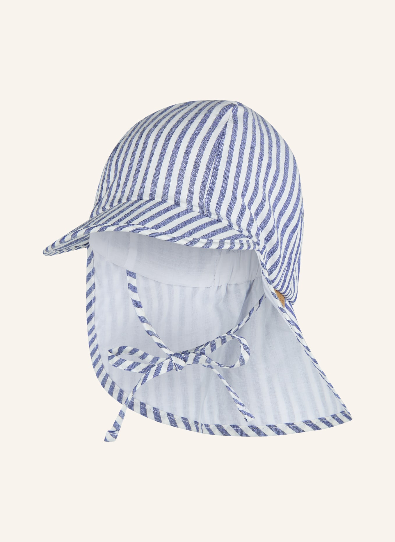 Sterntaler Schirmmütze mit Nackenschutz gestreift: BLAU