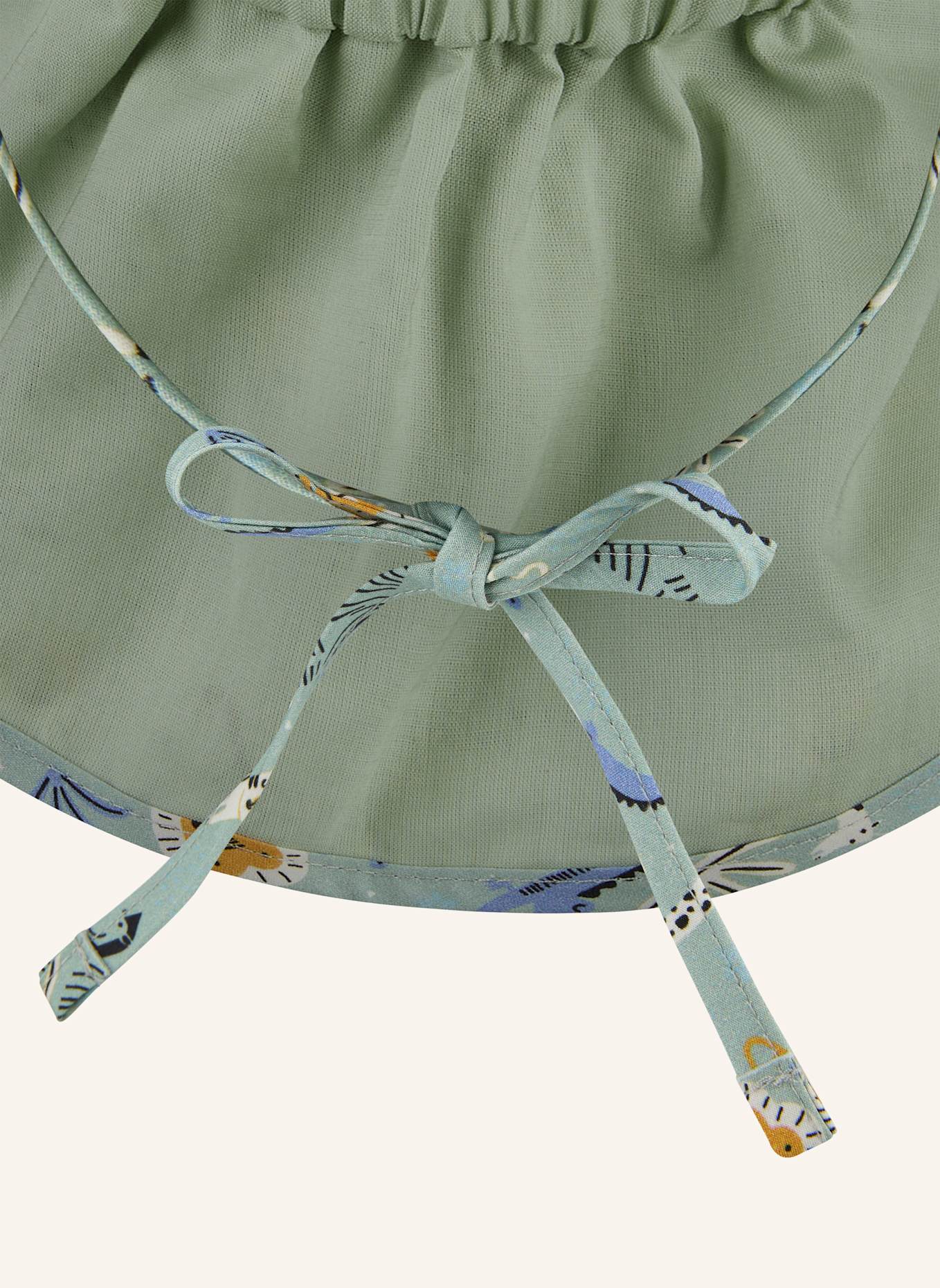 Sterntaler Schirmmütze mit Nackenschutz Zootiere: HELLGRÜN