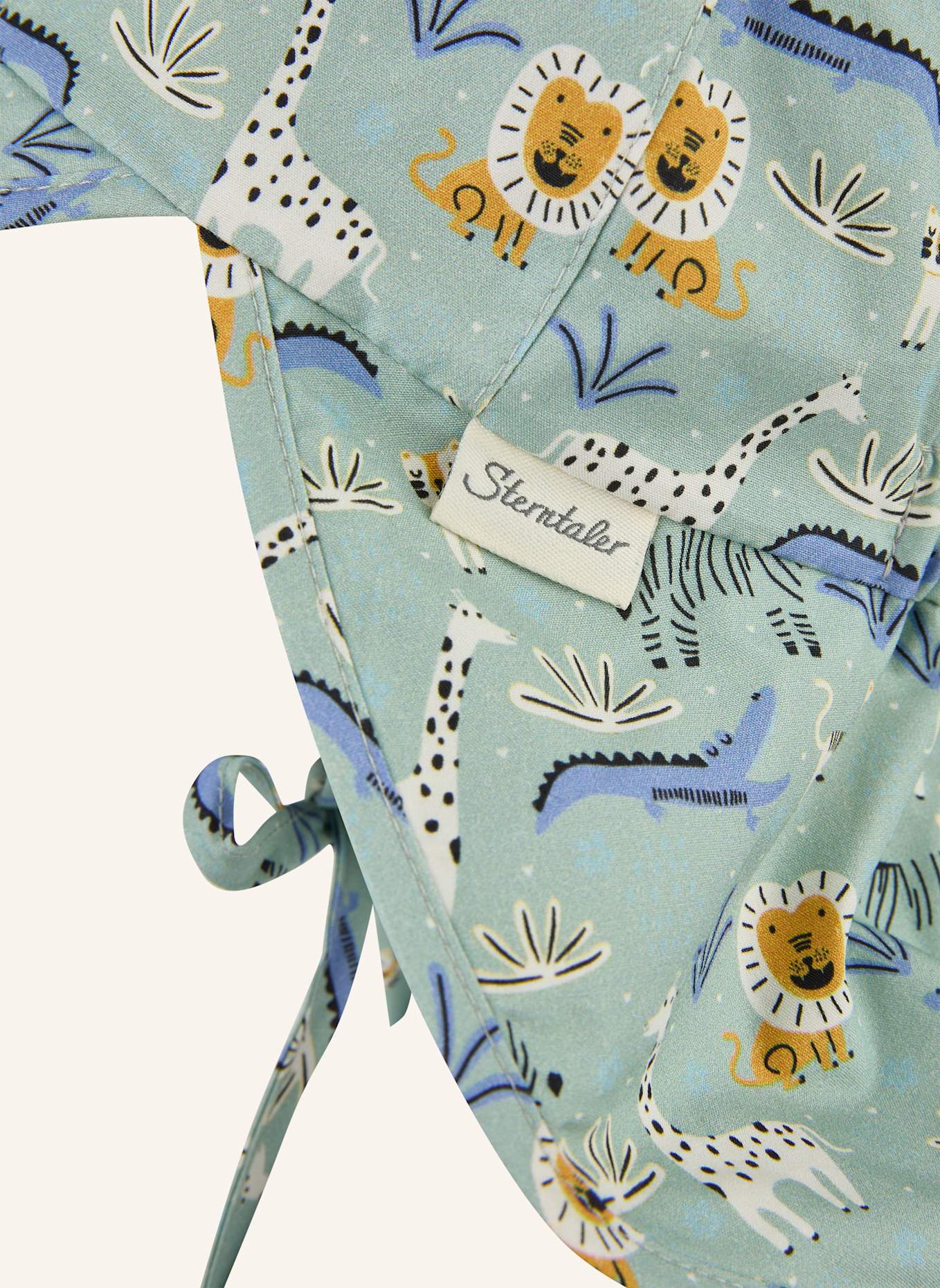 Sterntaler Schirmmütze mit Nackenschutz Zootiere: HELLGRÜN