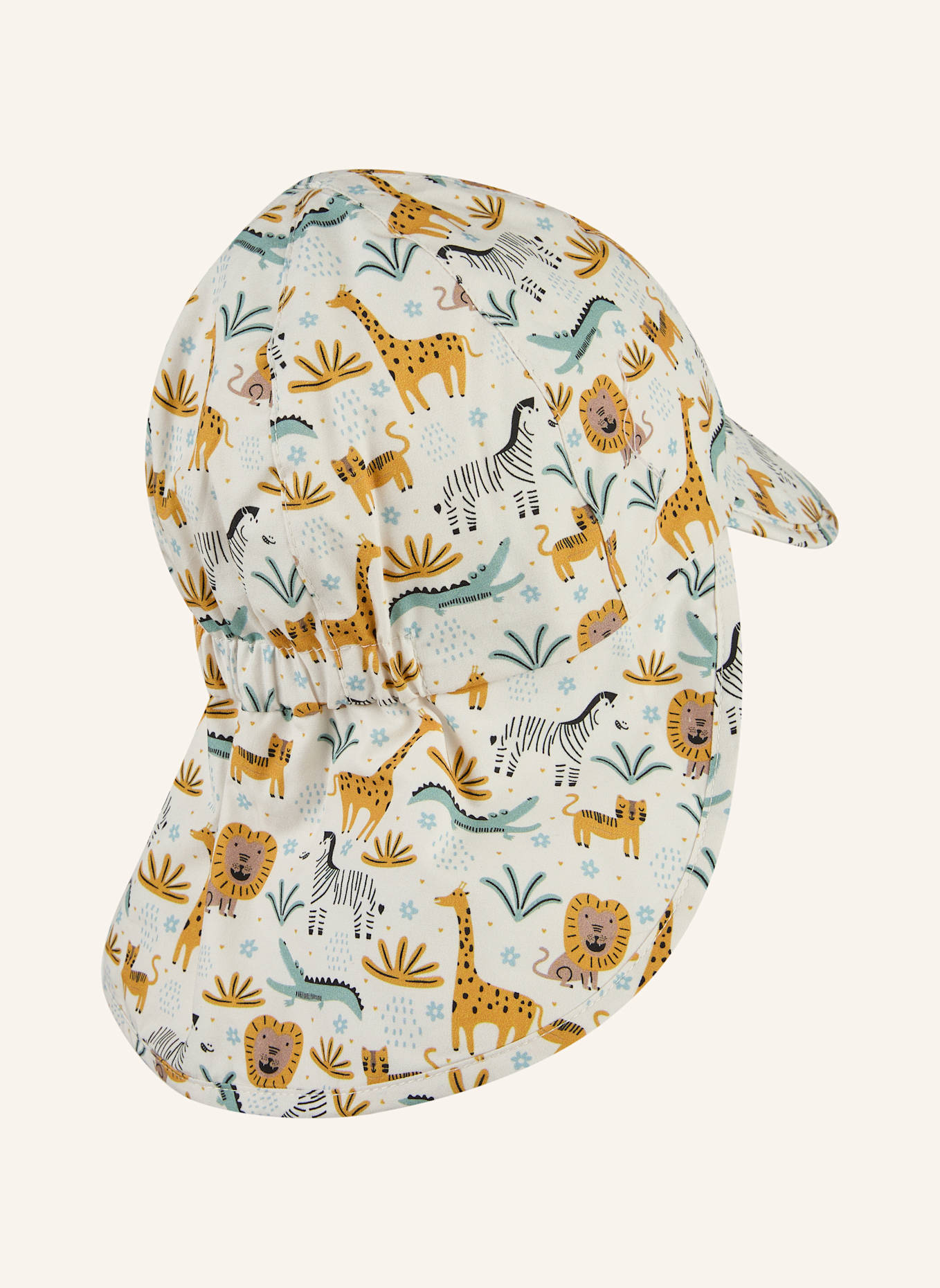 Sterntaler Schirmmütze mit Nackenschutz Zootiere: BEIGE