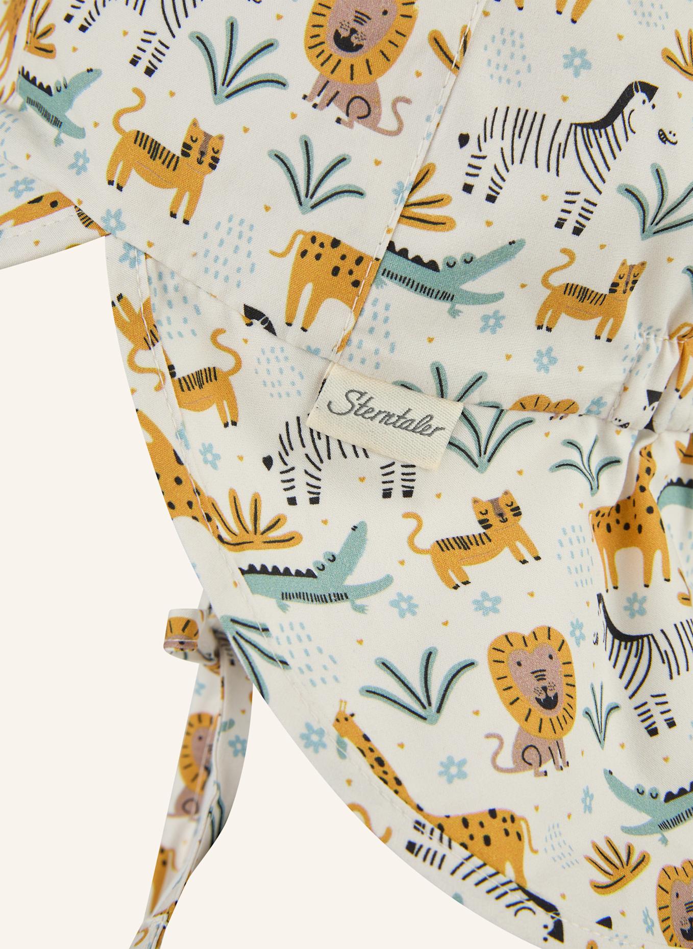 Sterntaler Schirmmütze mit Nackenschutz Zootiere: BEIGE