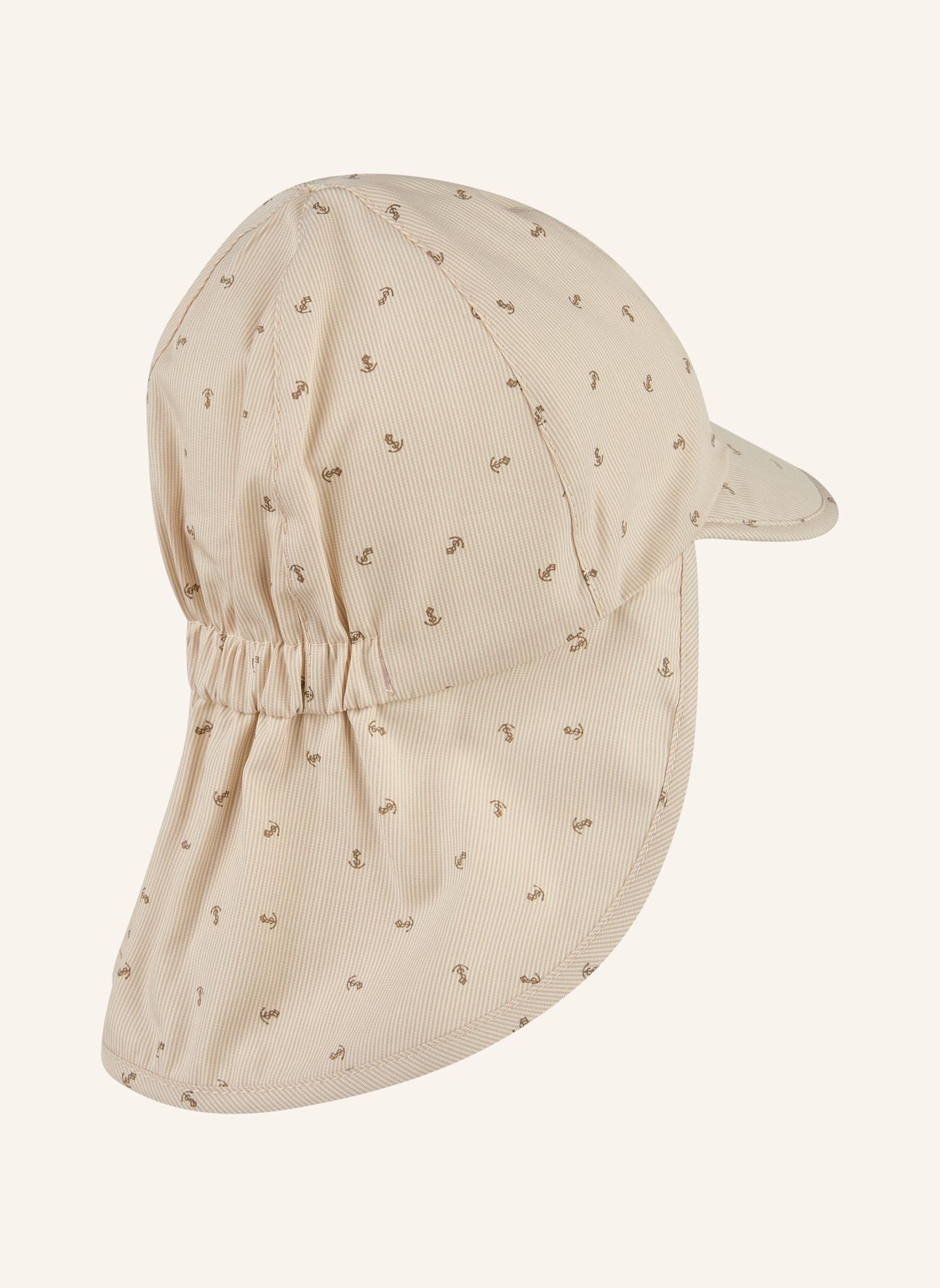 Sterntaler Schirmmütze mit Nackenschutz Anker: BEIGE