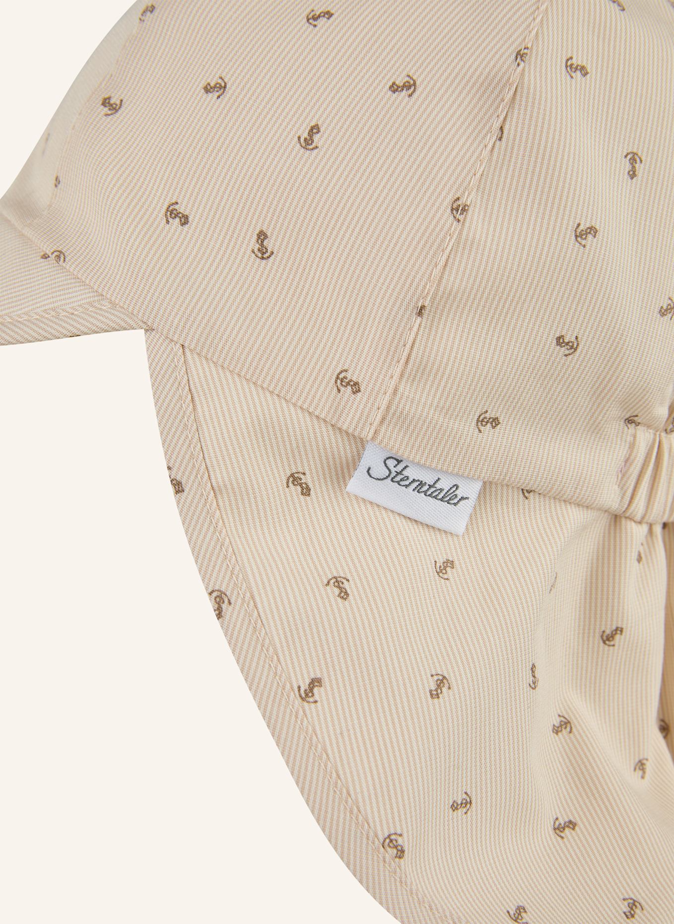 Sterntaler Schirmmütze mit Nackenschutz Anker: BEIGE