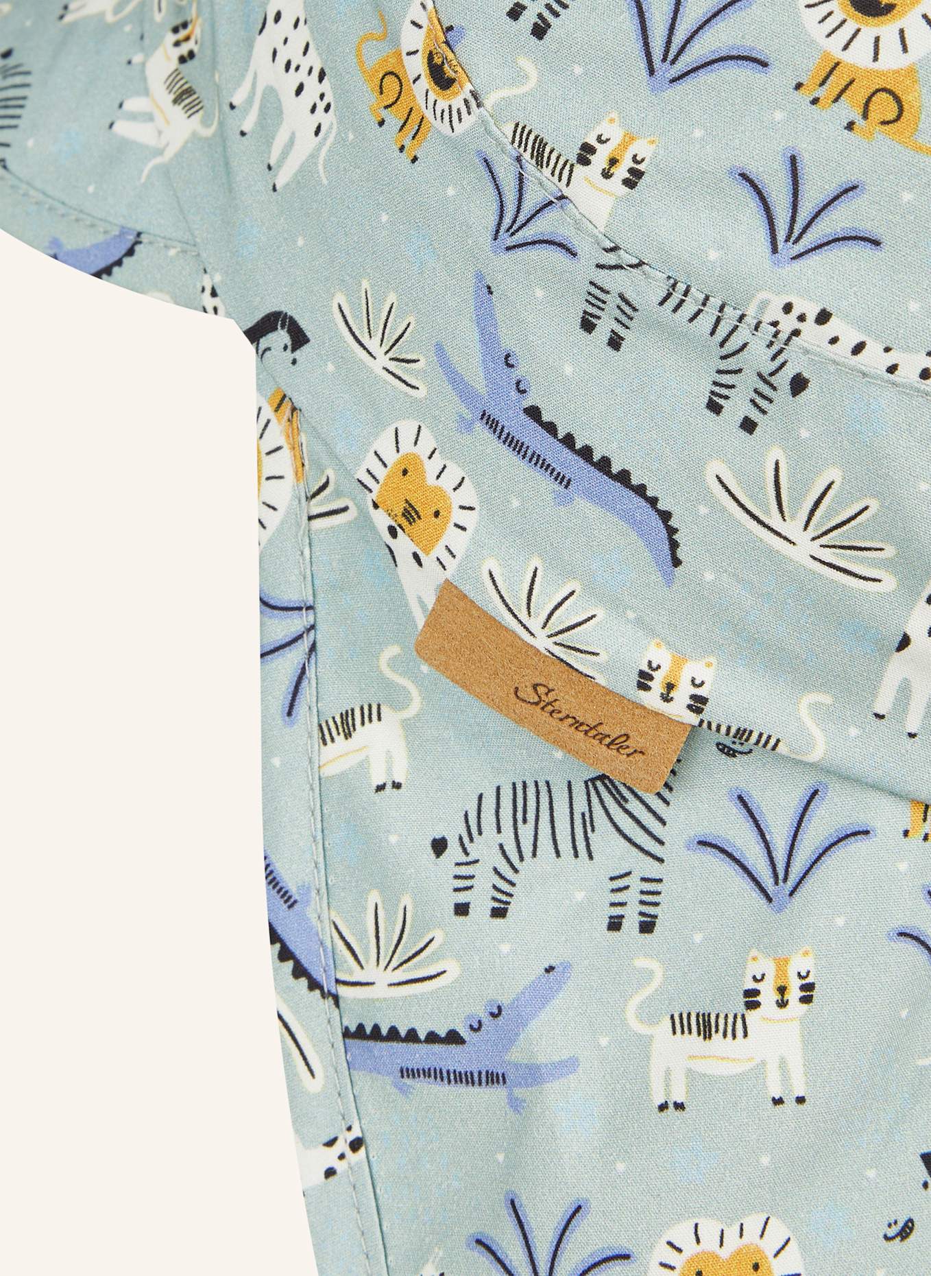 Sterntaler Schirmmütze mit Nackenschutz Zootiere: HELLGRÜN