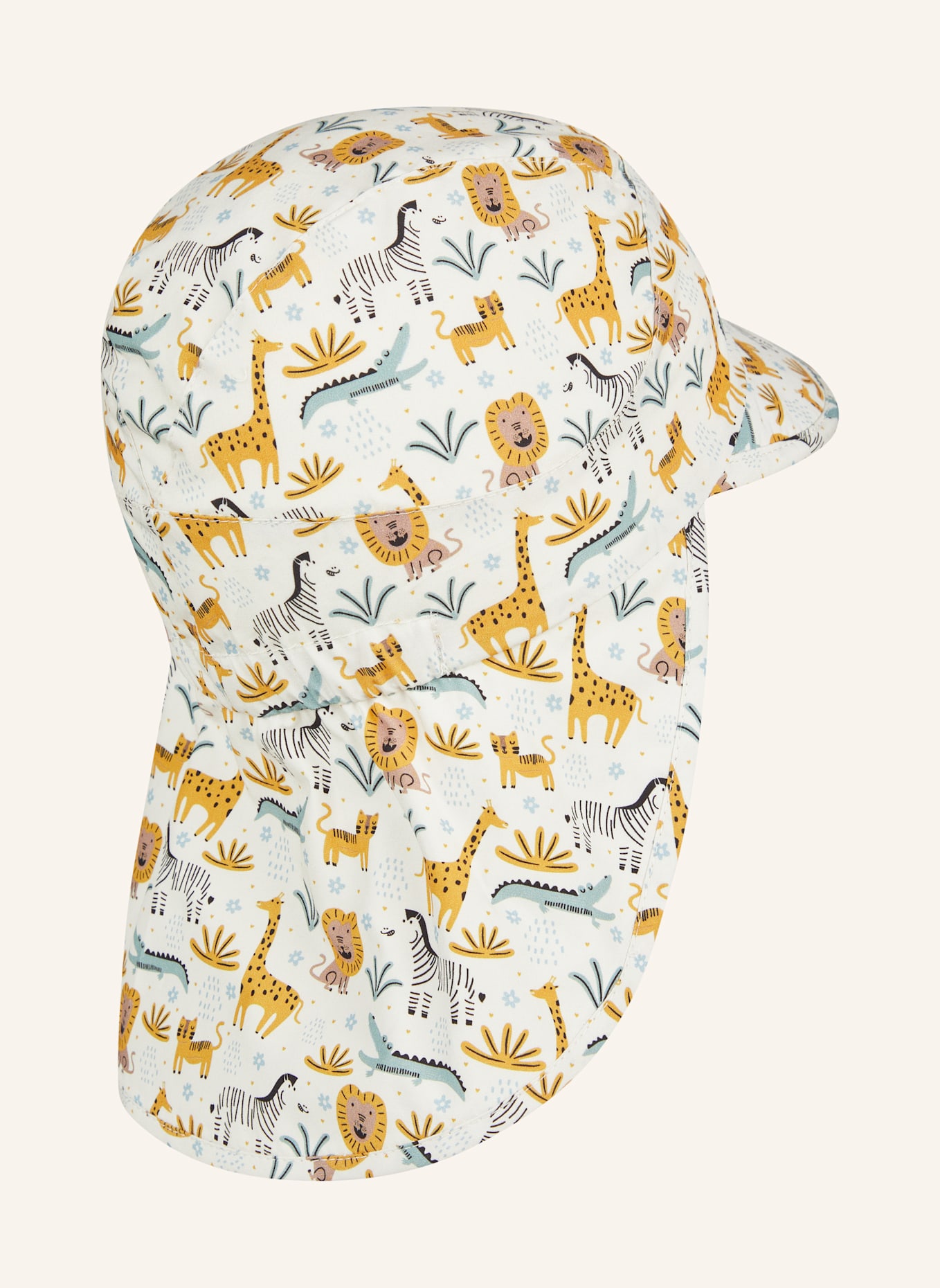 Sterntaler Schirmmütze mit Nackenschutz Zootiere: BEIGE