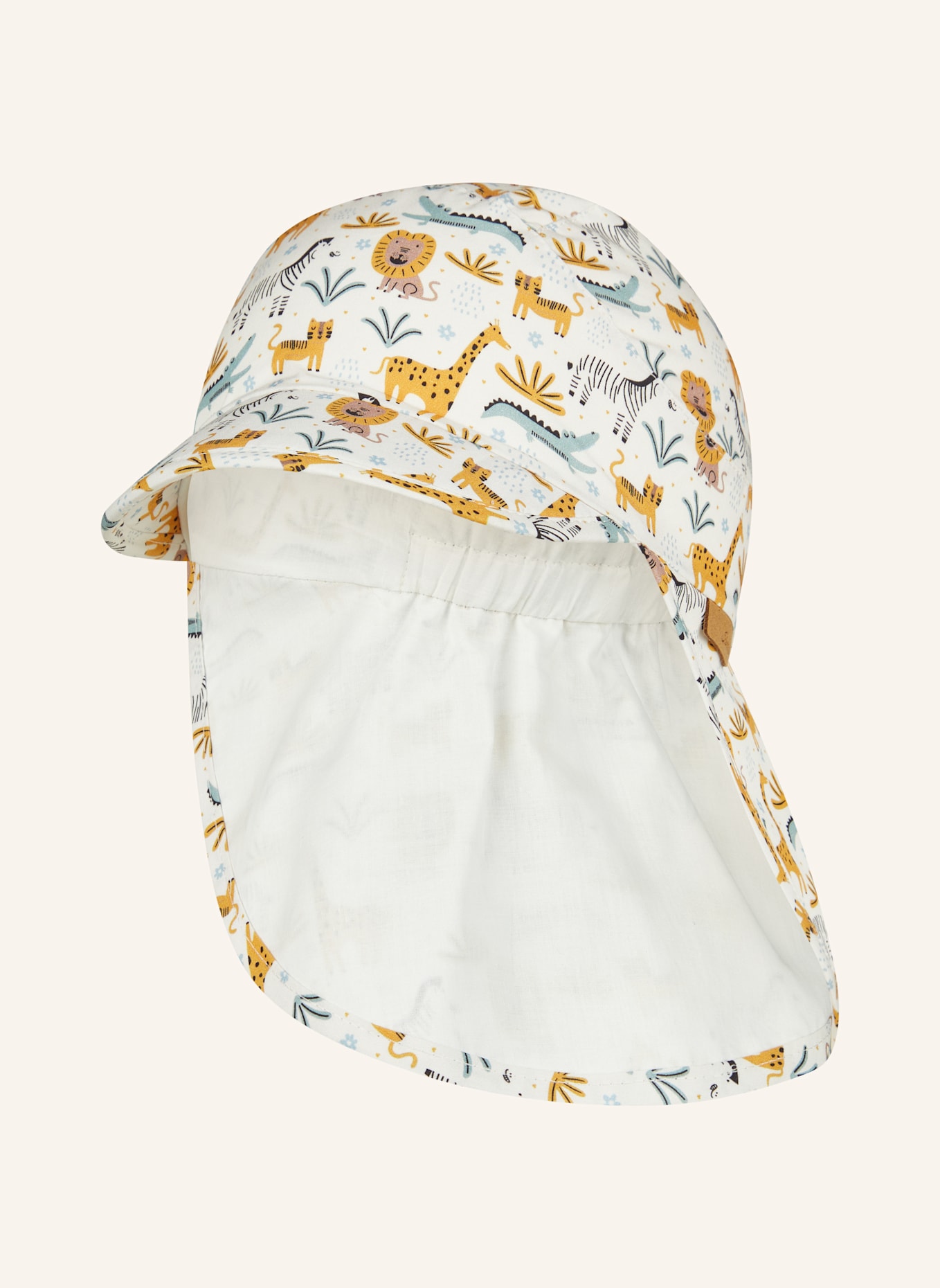 Sterntaler Schirmmütze mit Nackenschutz Zootiere: BEIGE