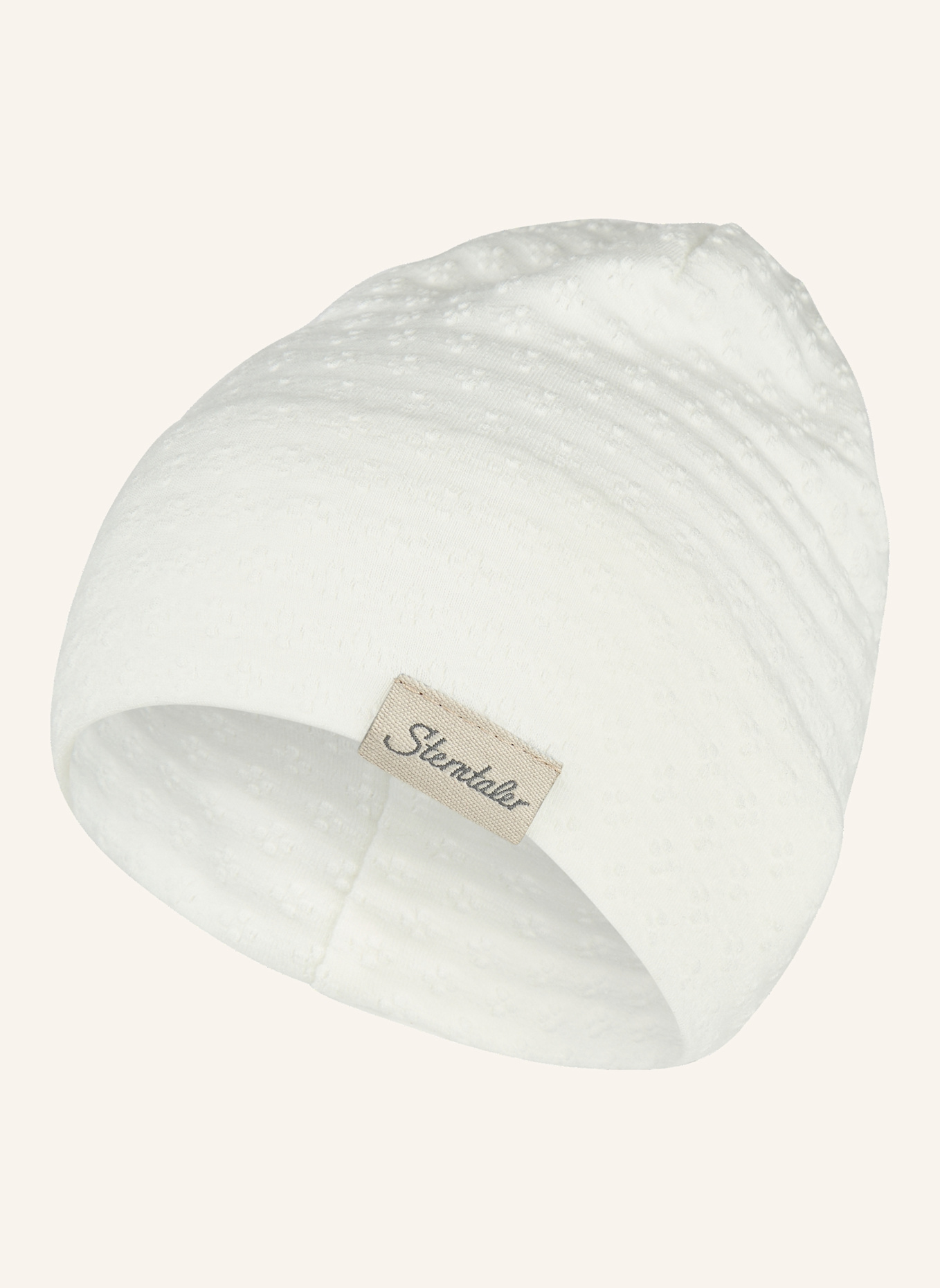 Sterntaler Beanie strukturiert: WEISS