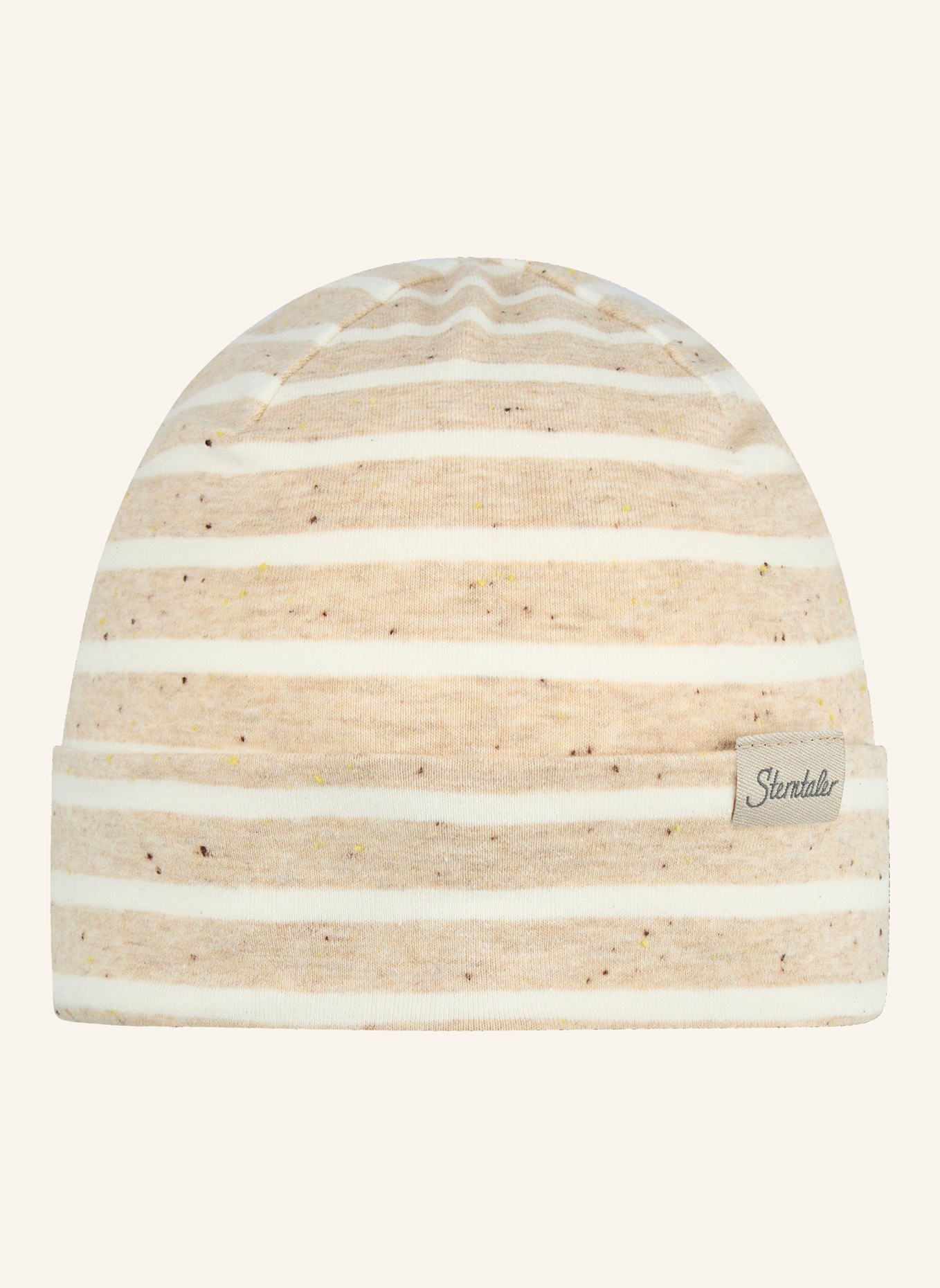 Sterntaler Beanie Streifen: TAUPE