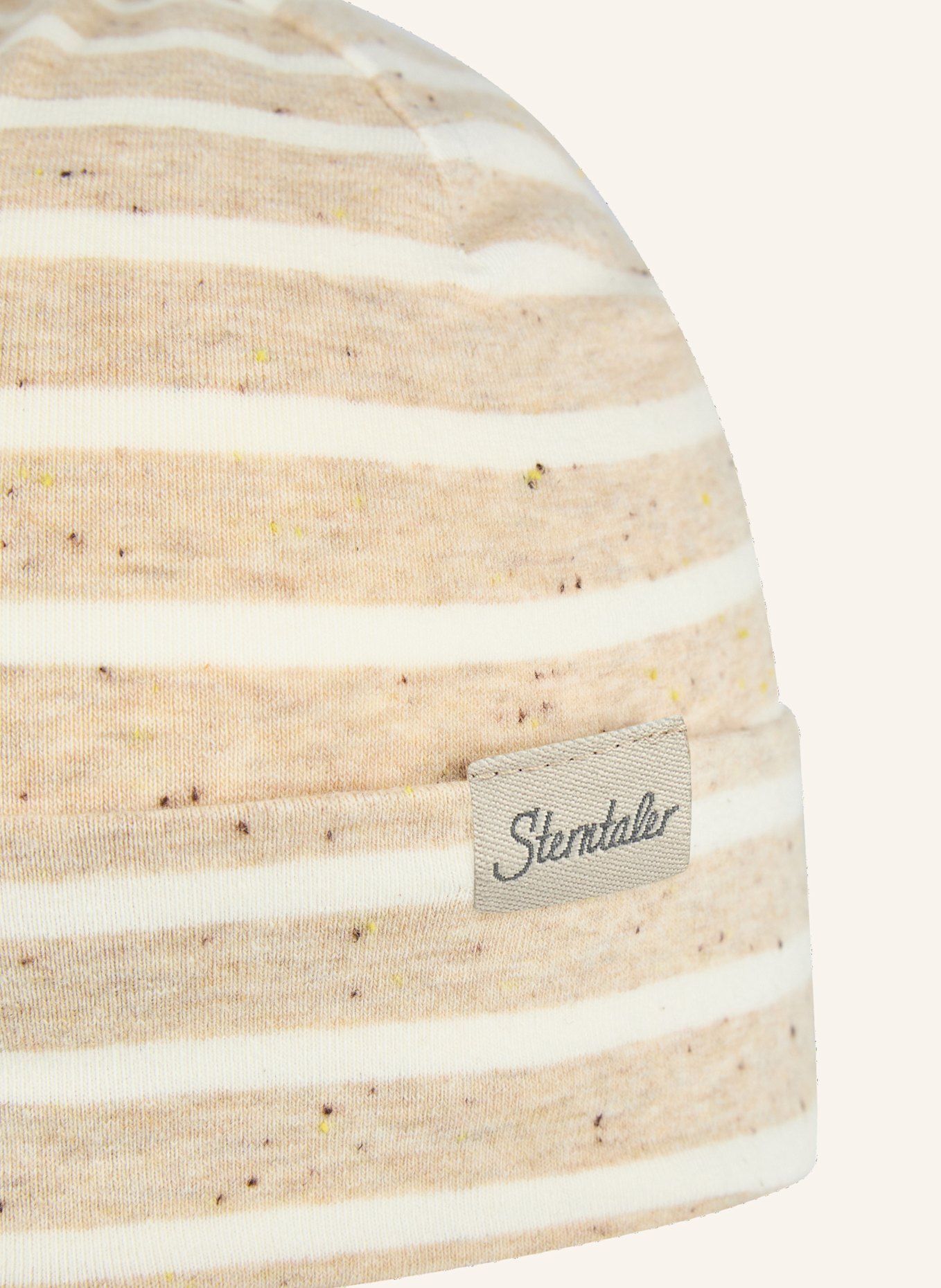 Sterntaler Beanie Streifen: TAUPE
