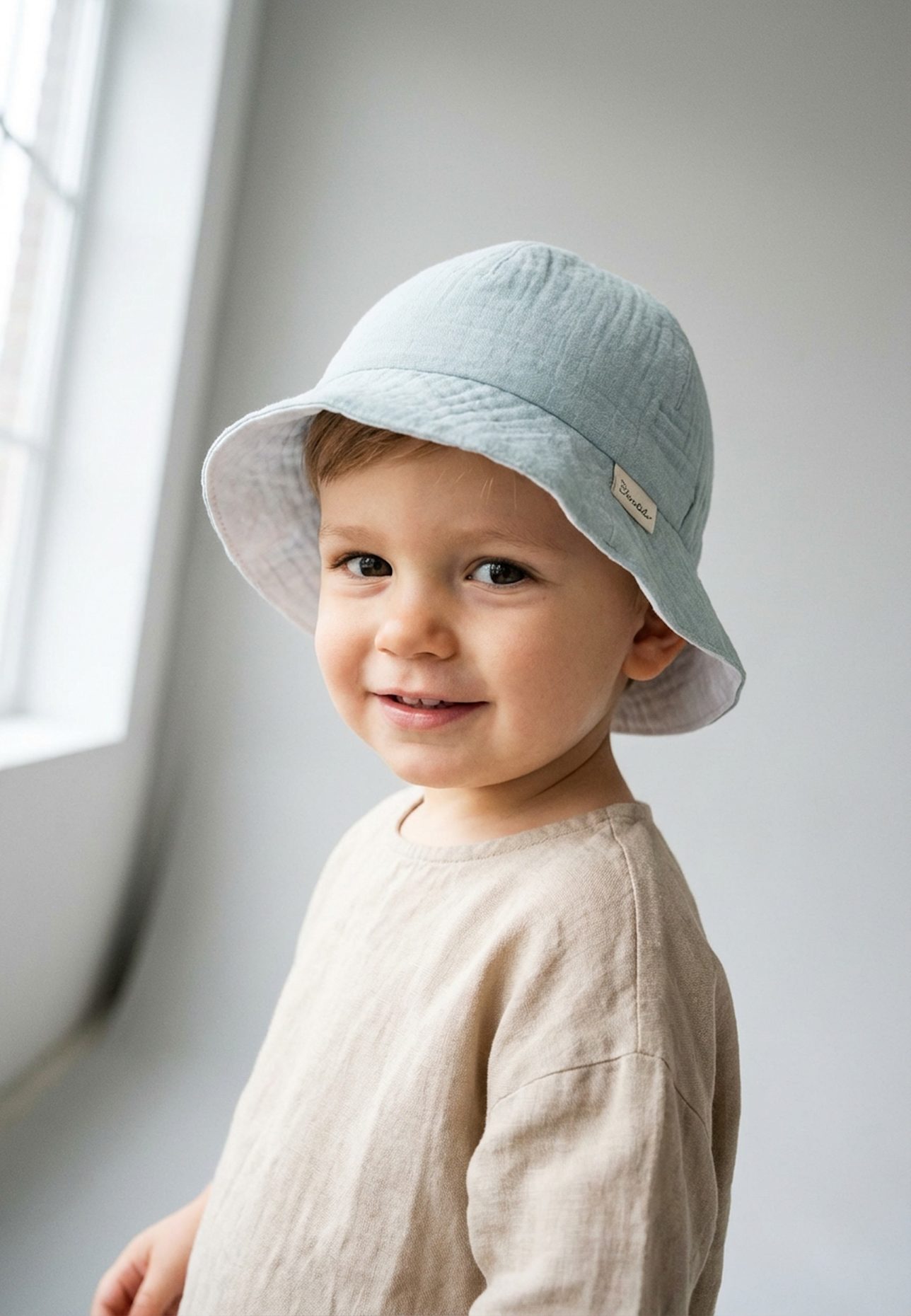 Sterntaler Wende-Sonnenhut uni: TÜRKIS