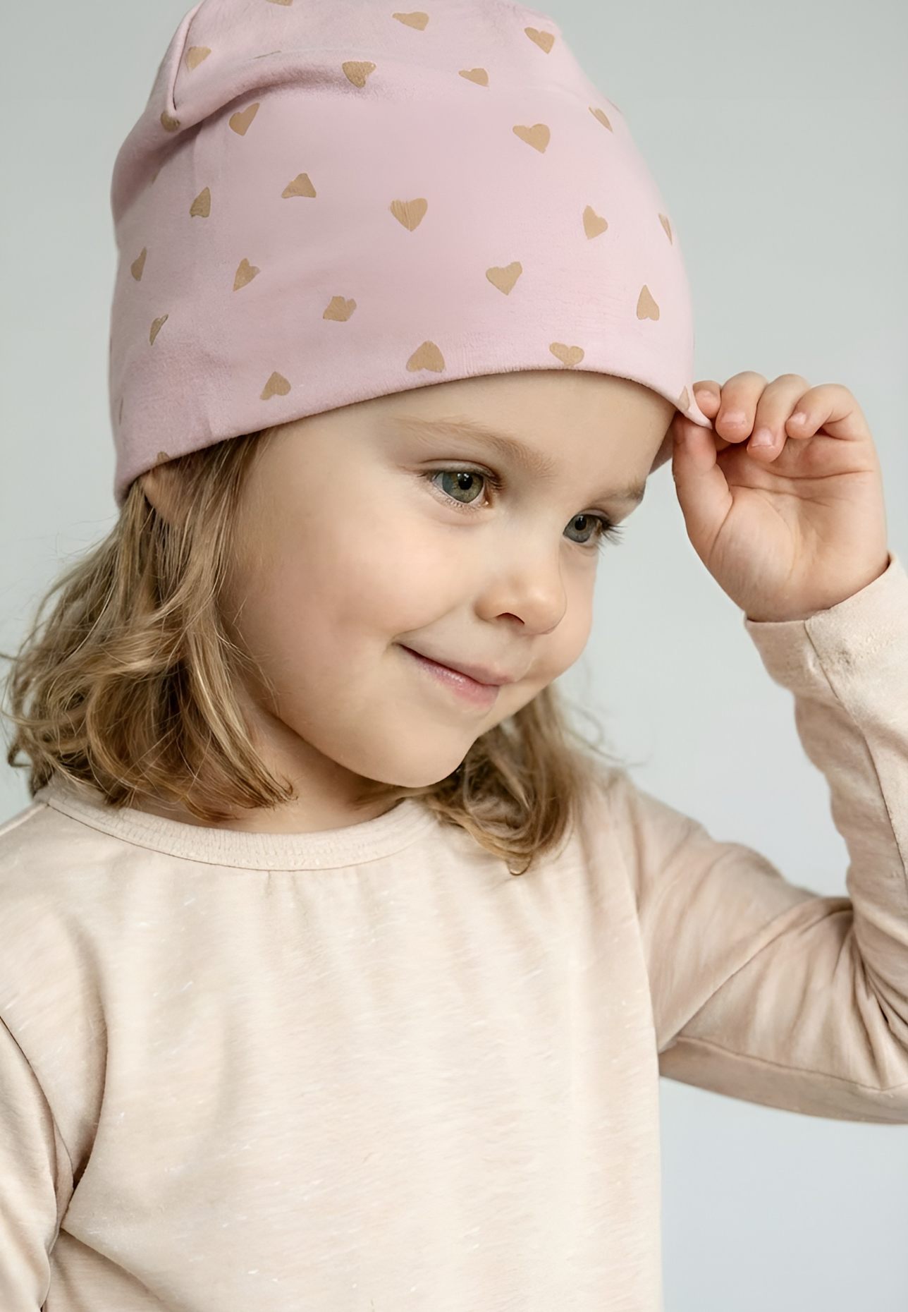 Sterntaler Beanie Herzen: ROSA