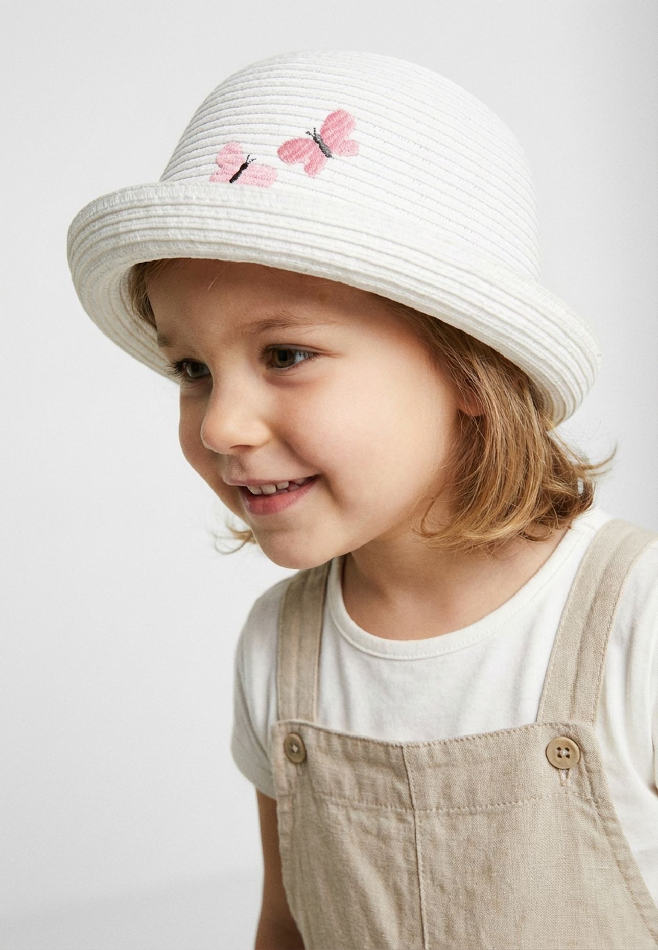 Sterntaler Strohhut Schmetterling: WEISS