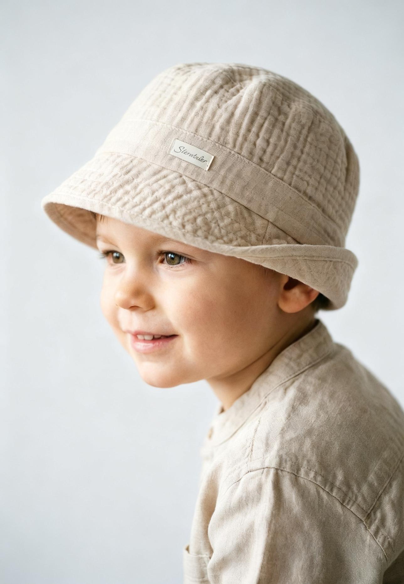 Sterntaler Fischerhut Musselin: BEIGE