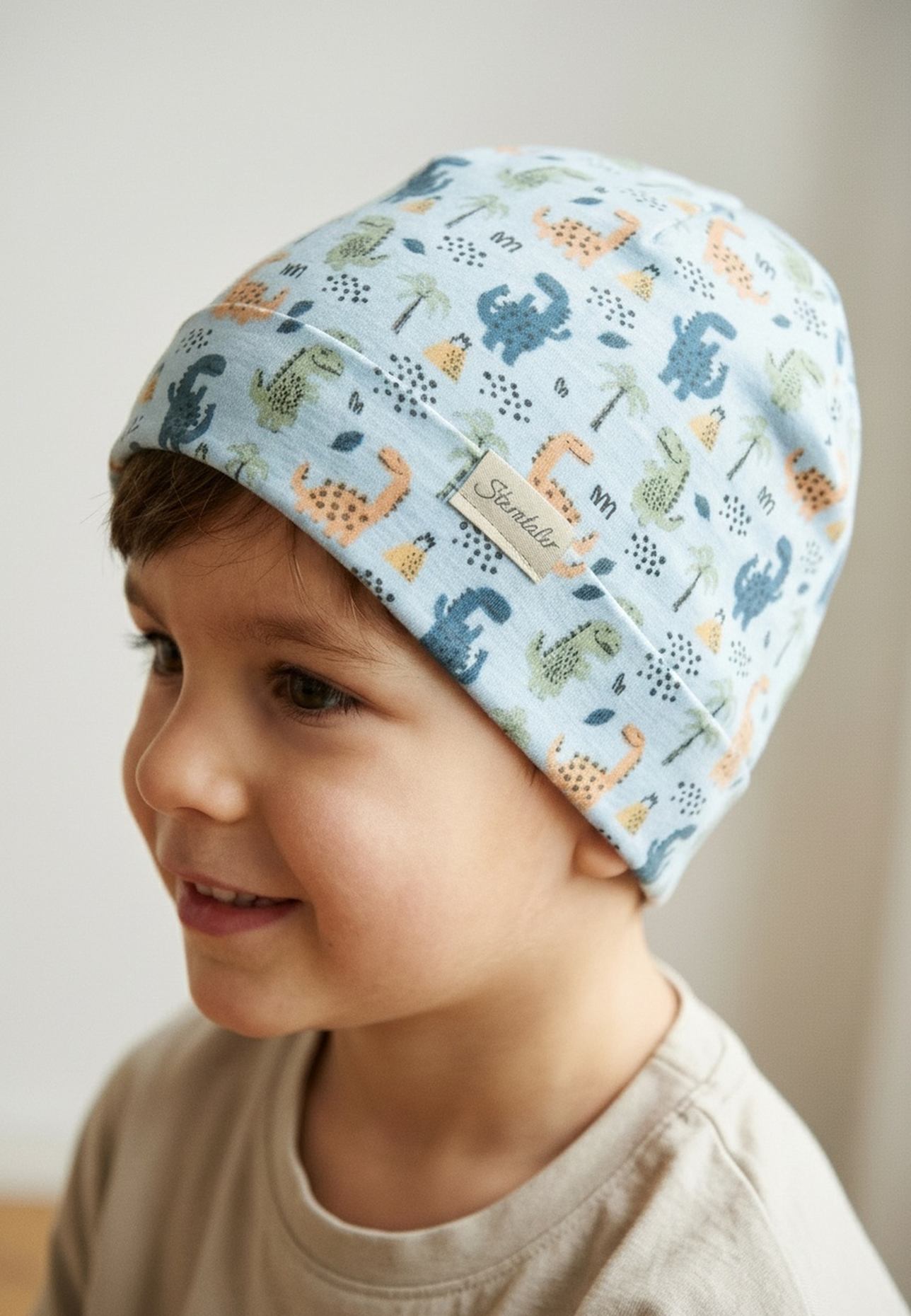Sterntaler Beanie Dinokinder: BLAU